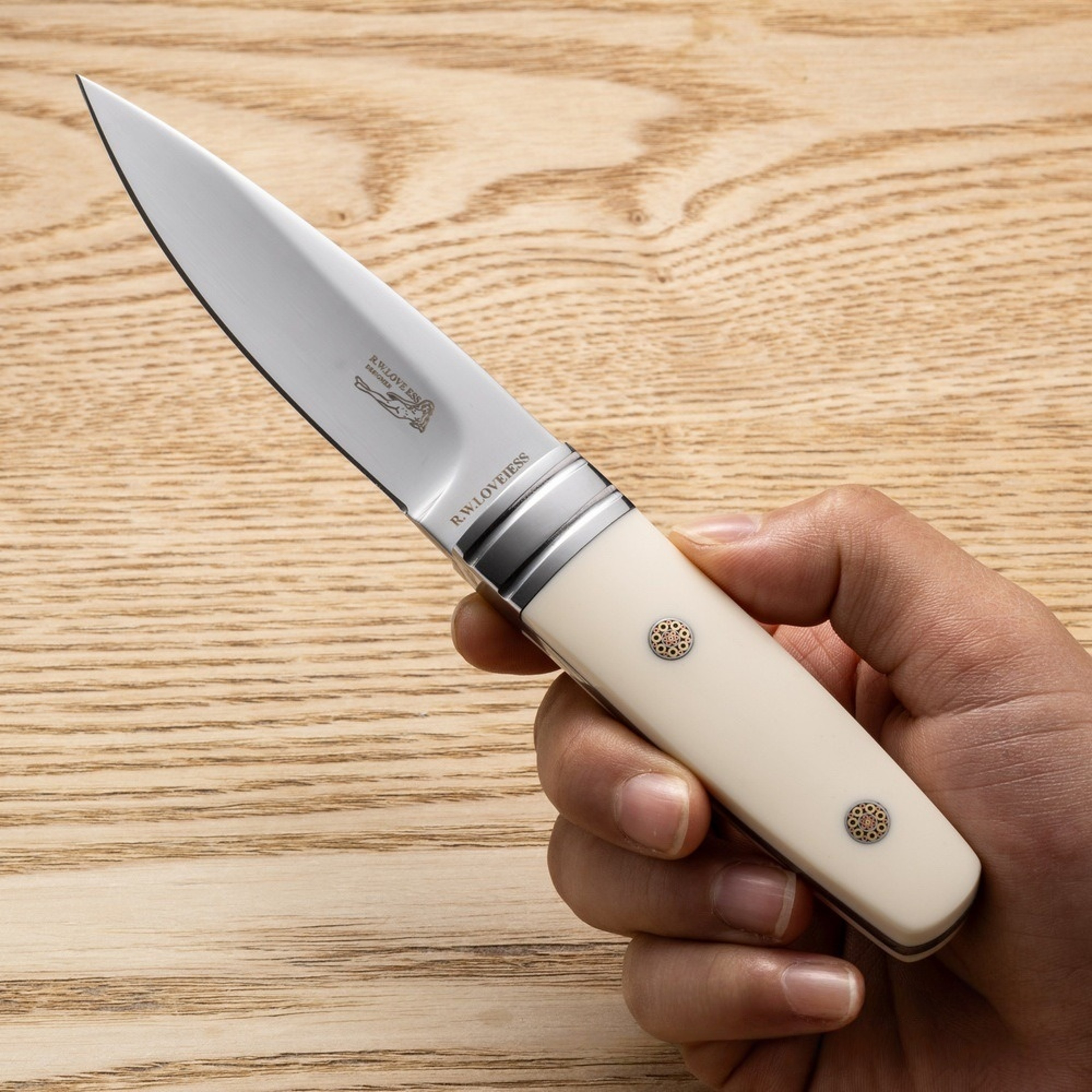 Fixed Blade Outdoor Knife with Mirror Polish Finish – view 4