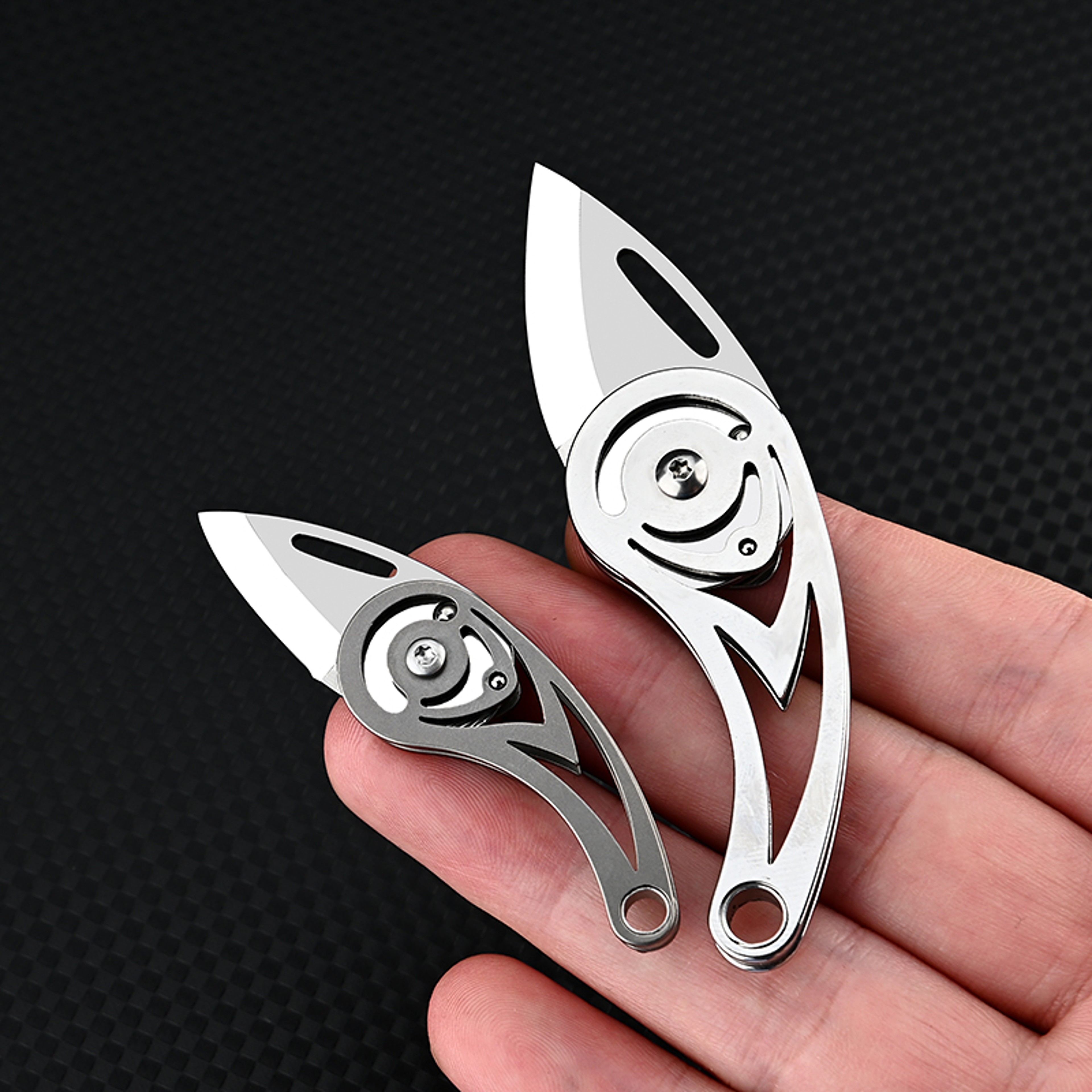 Titanium Mini Folding Knife Steel Keychain Tool – view 1