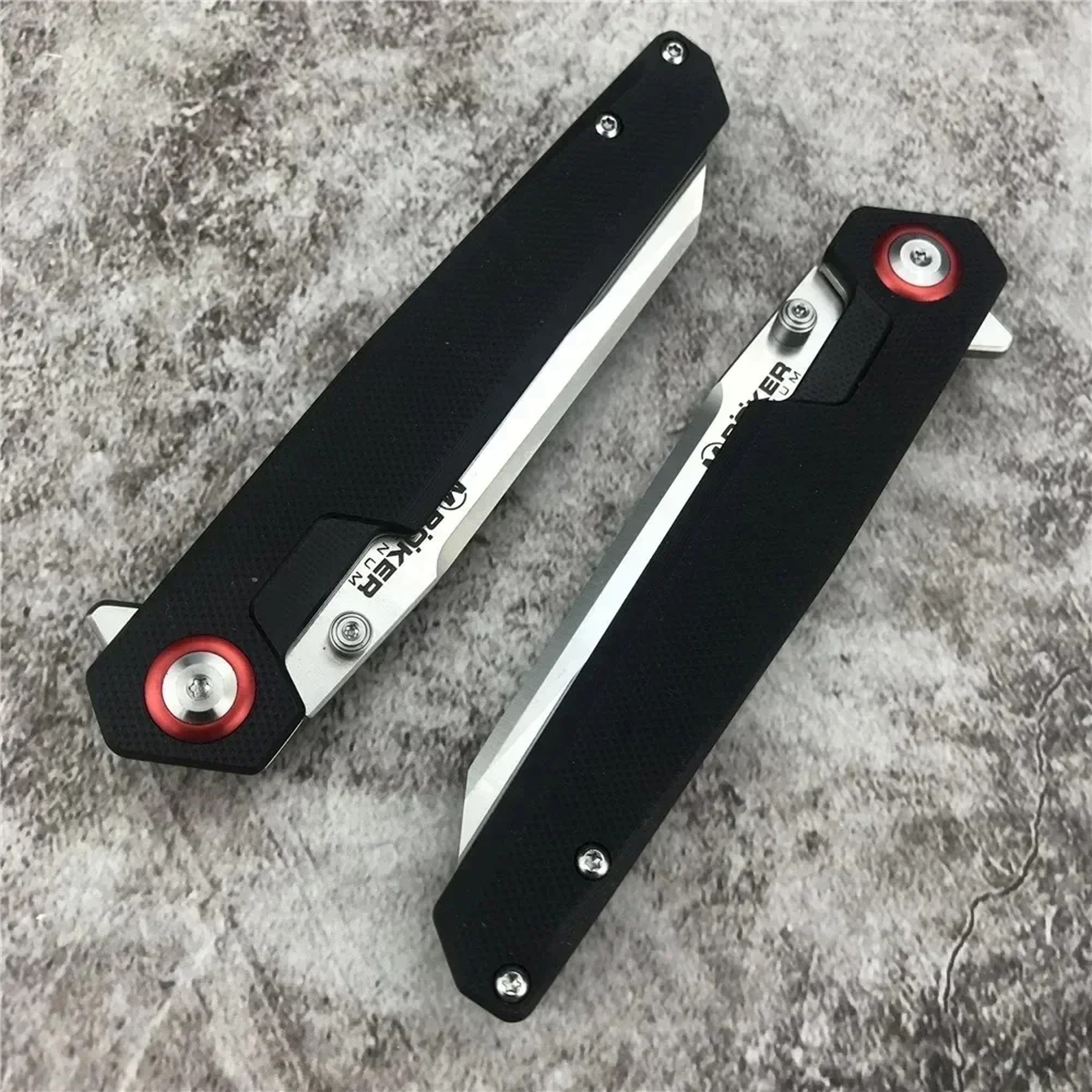 Tanto Folding Knife with Grip for Camping and Outdoor Carry – view 3