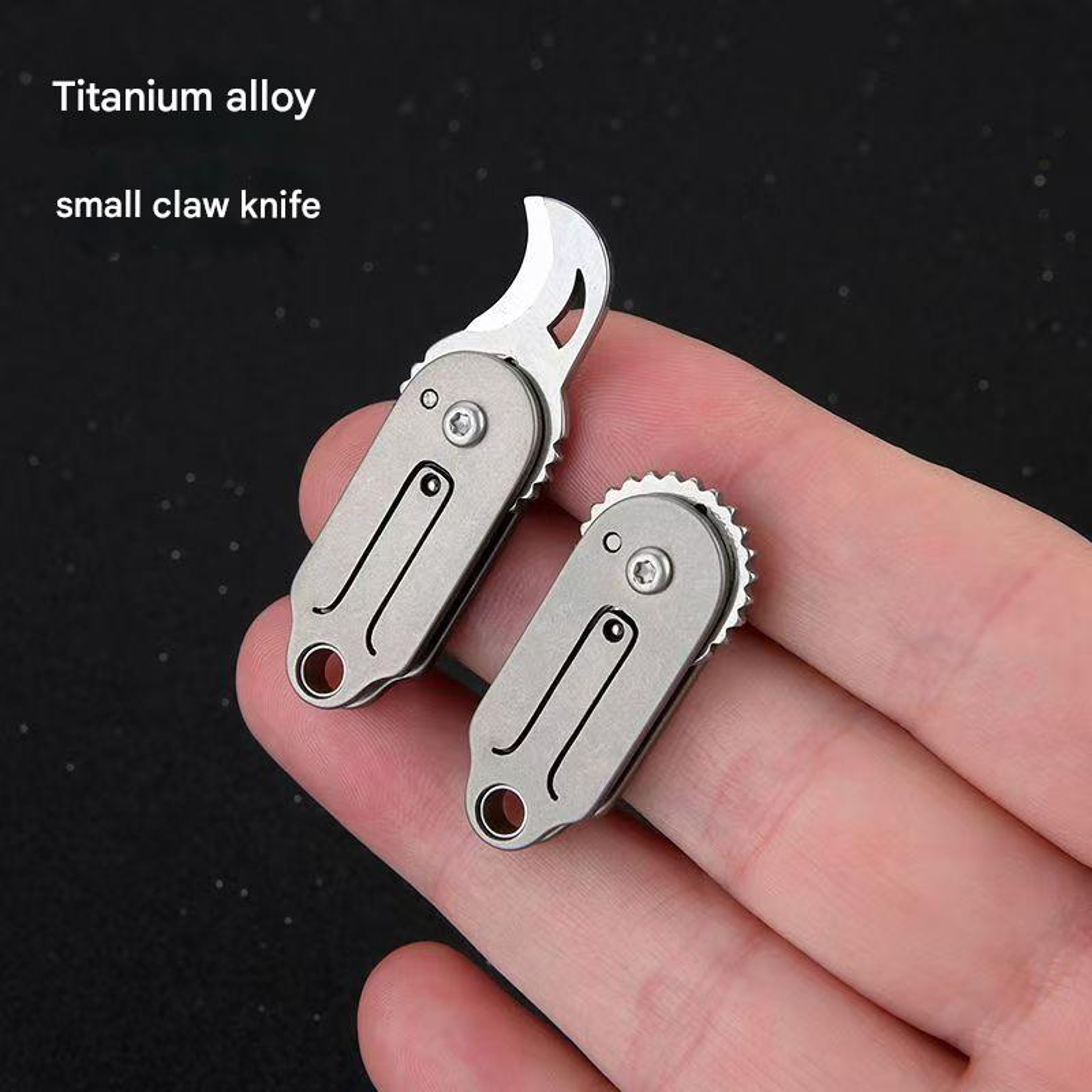 Premium Mini Titanium Folding Knife Compact Outdoor  Self Defense Tool 1
