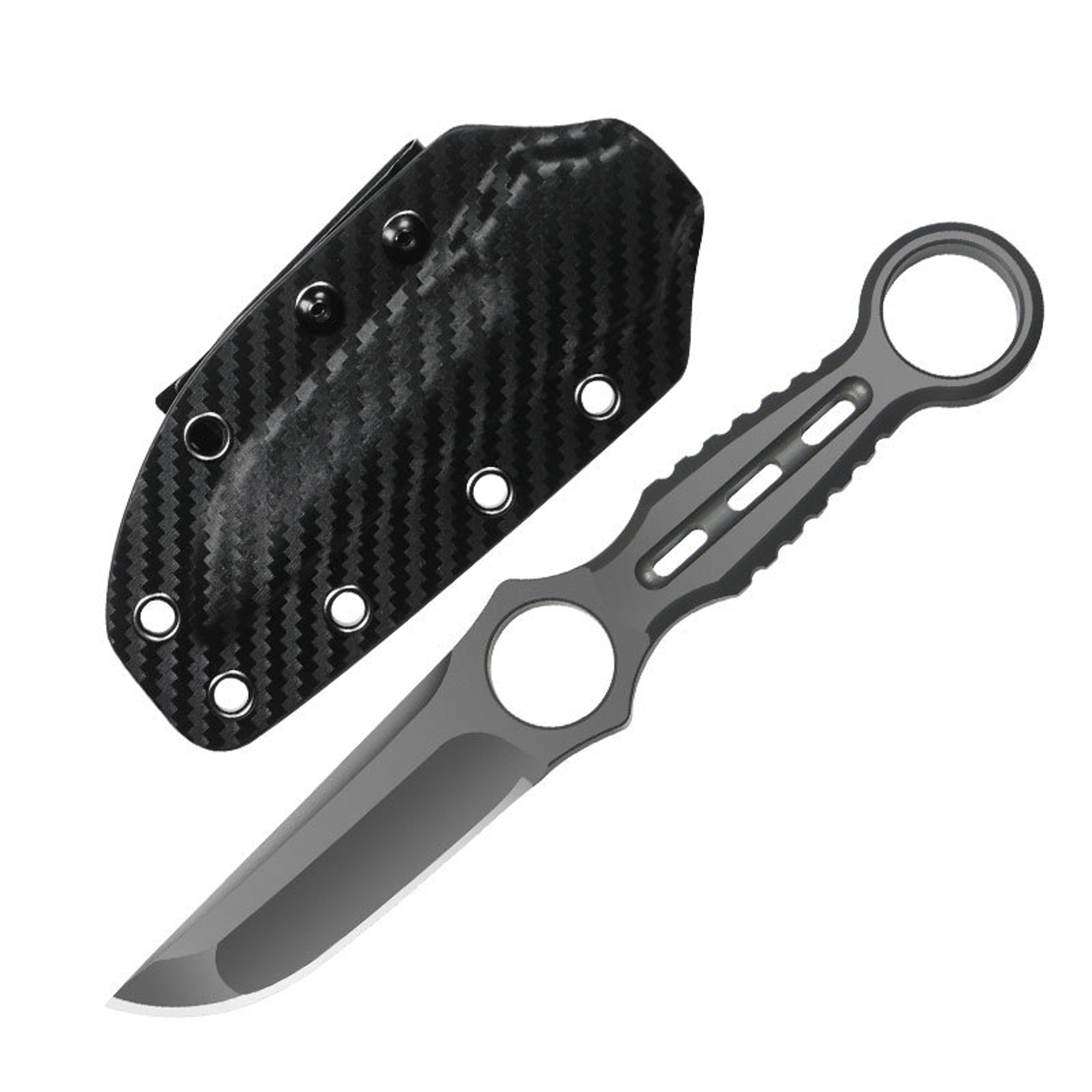 Premium Hunting & Survival Knife with Kydex Sheath – view 1