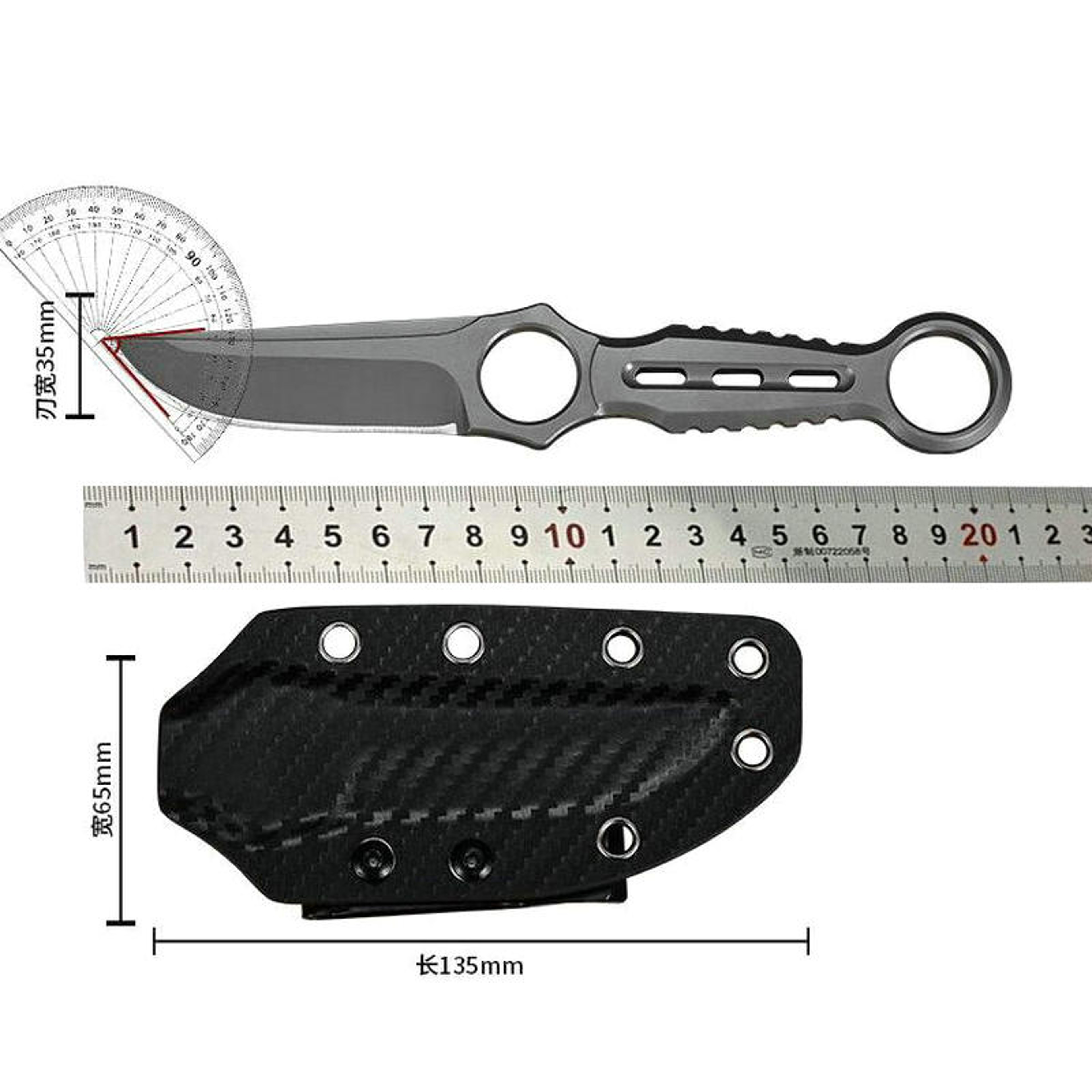 Premium Hunting & Survival Knife with Kydex Sheath – view 6