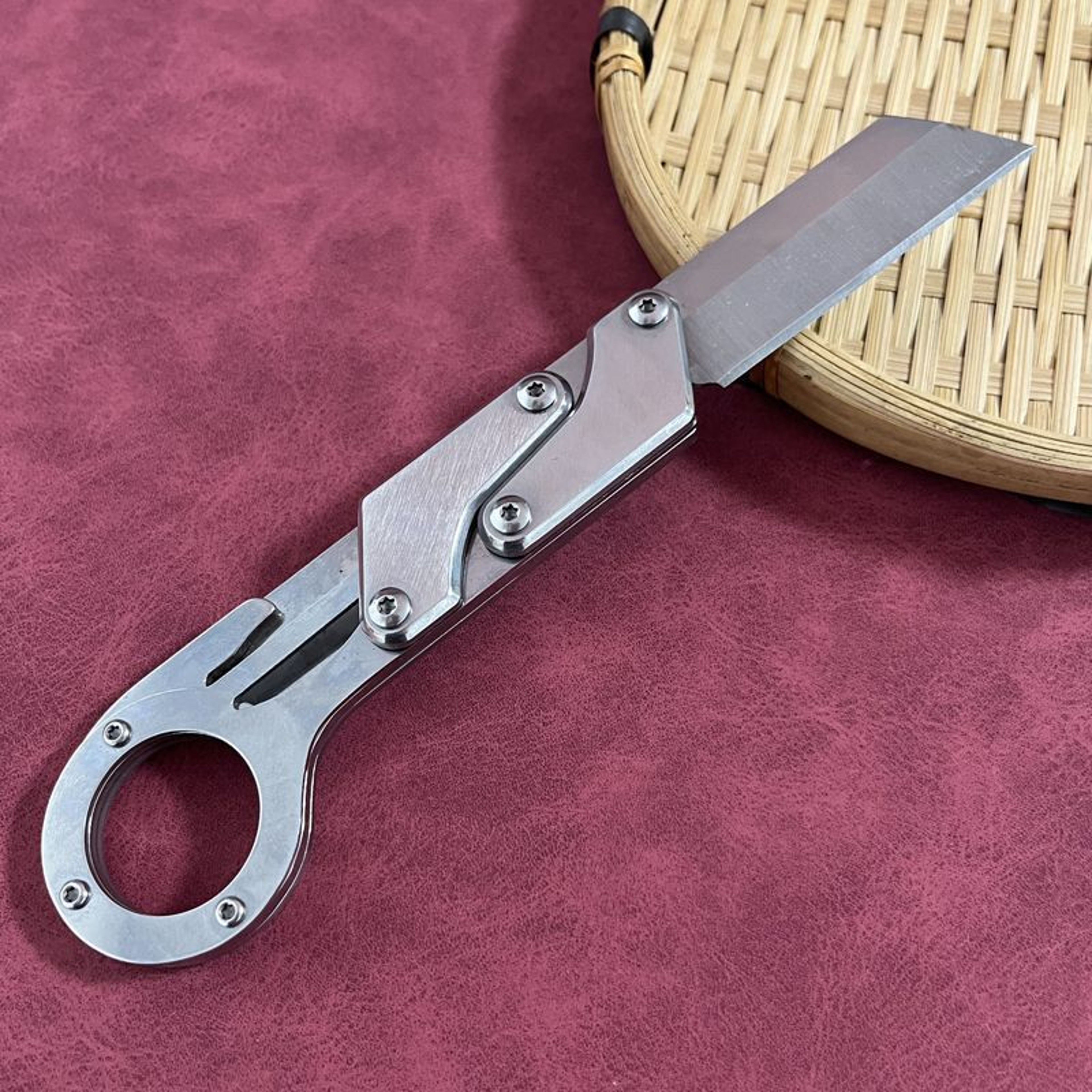 High Carbon Steel Grafting Knife Push Pull Folding Tool for Fruit Trees – view 3