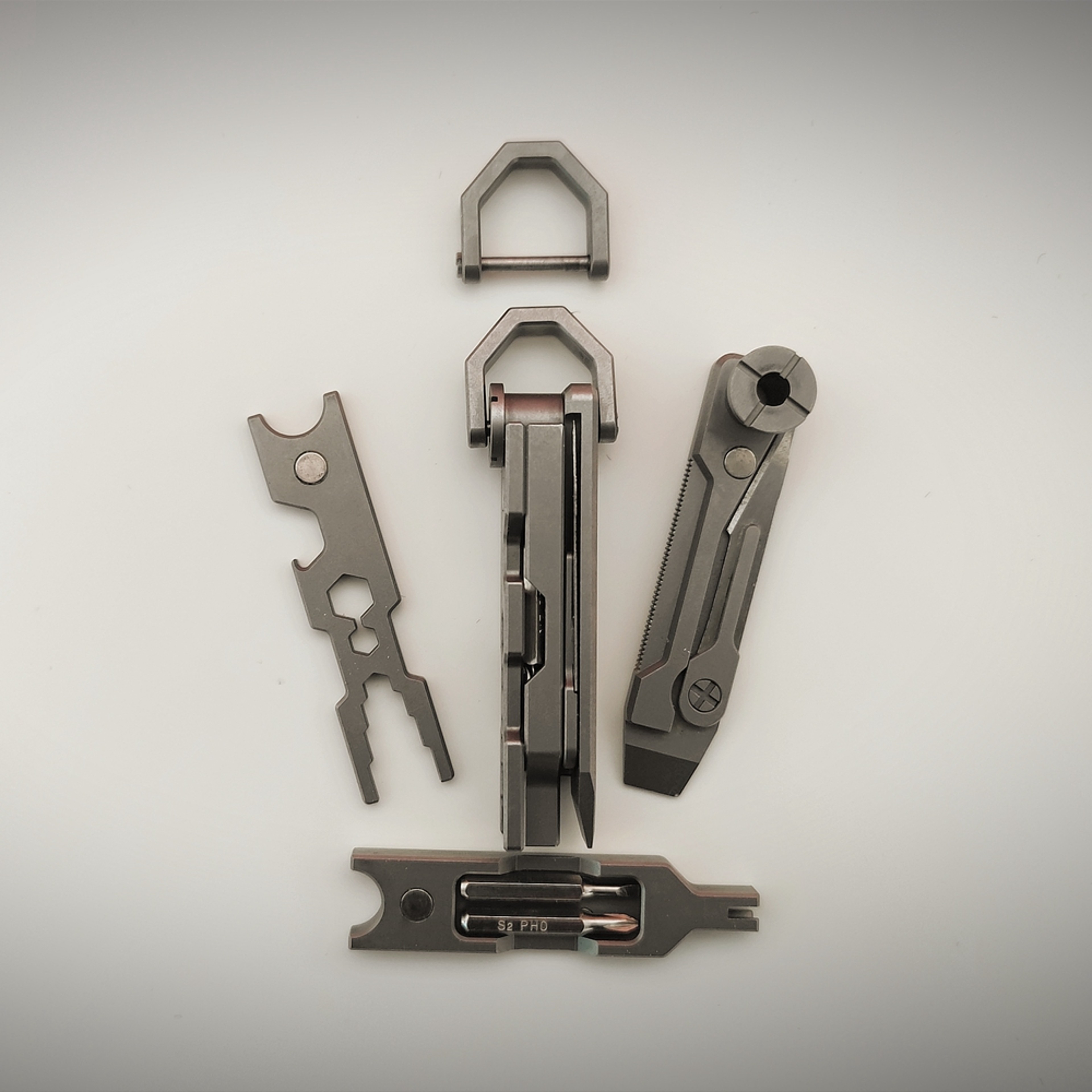 Titanium Multi Tool Keychain Pry Bar with Screwdriver and Bottle Opener – view 3
