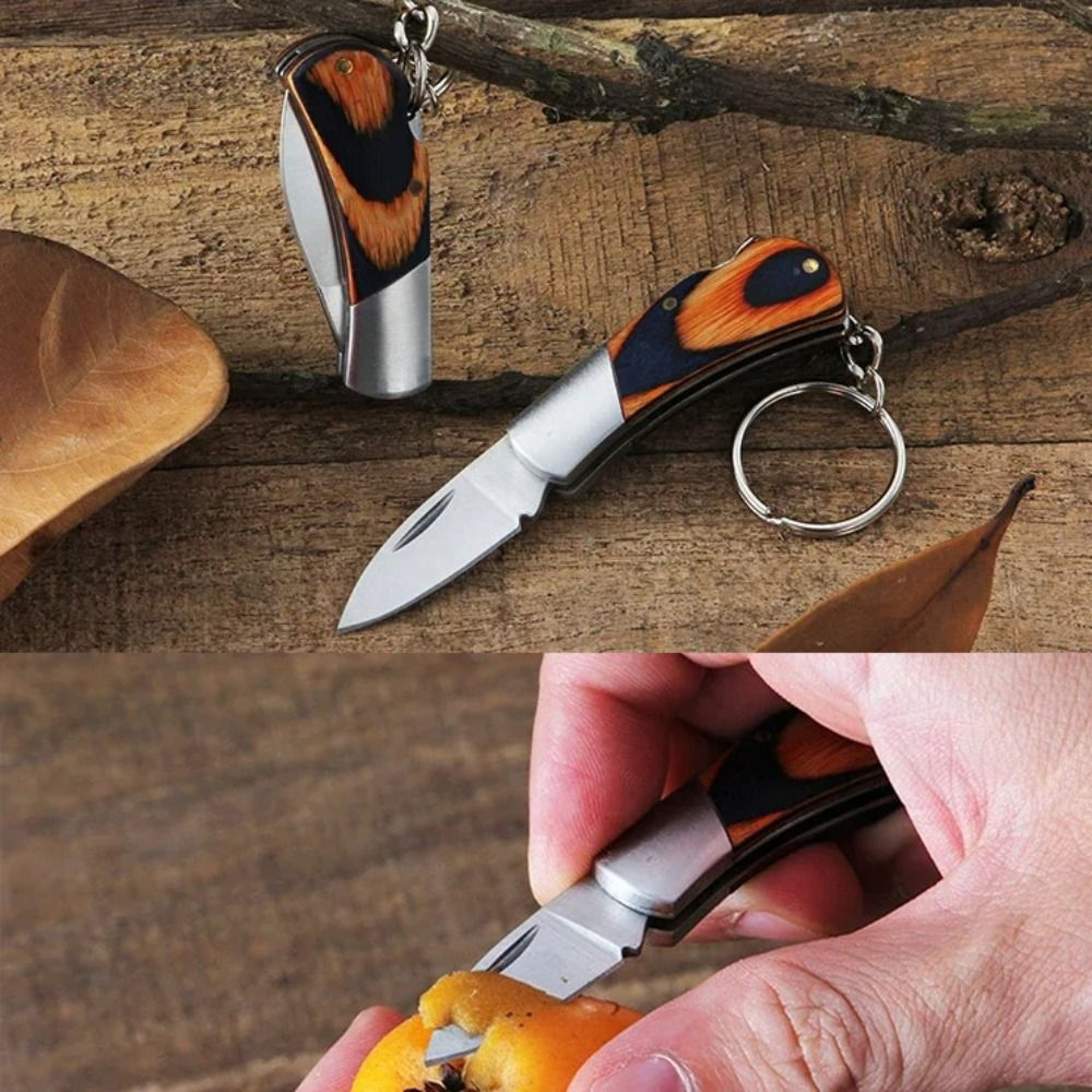 Mini Keychain Folding Pocket Knife Stainless Steel Cutter – view 3