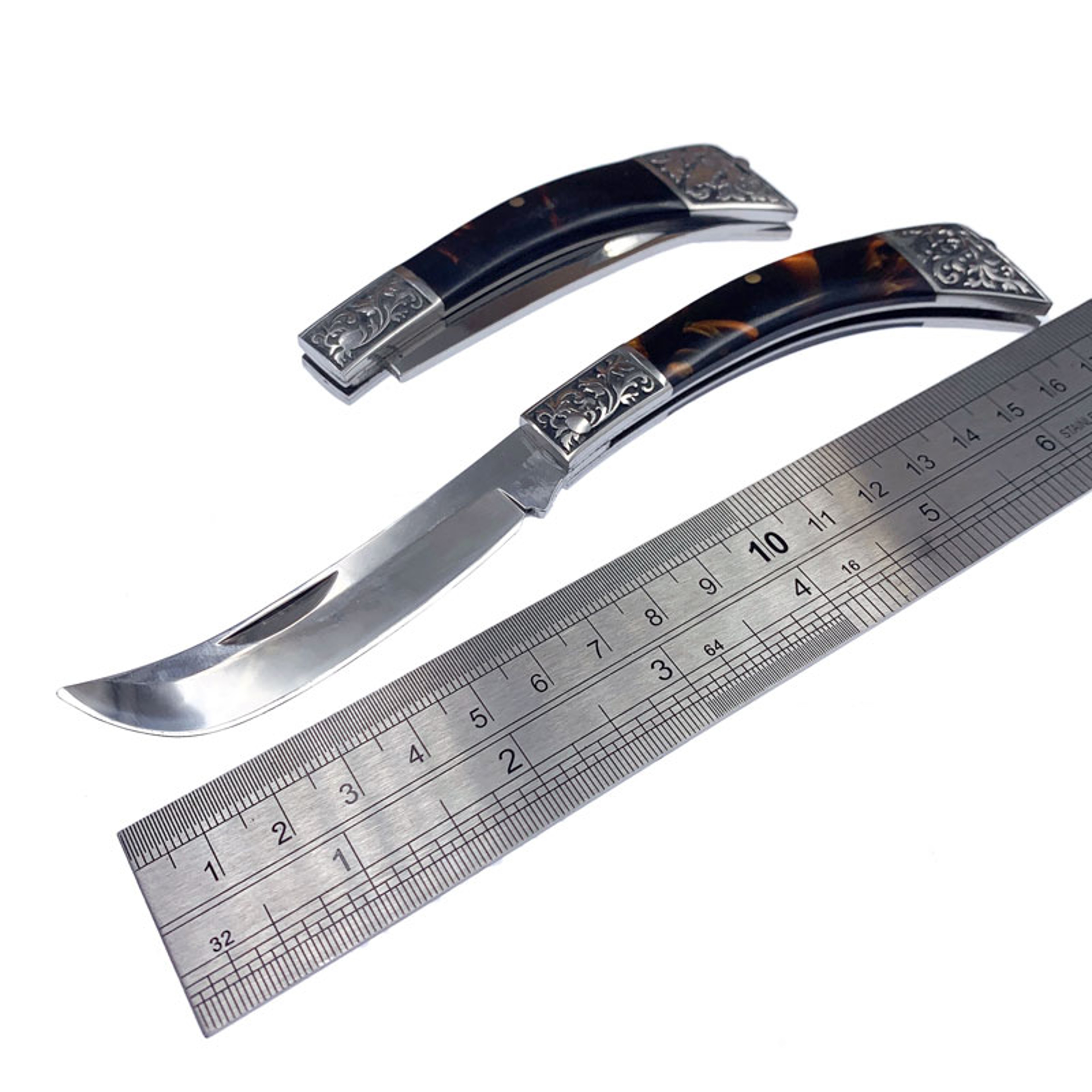 Dobeli Stainless Steel Folding Knife with Resin Handle Pocket Knife – view 1