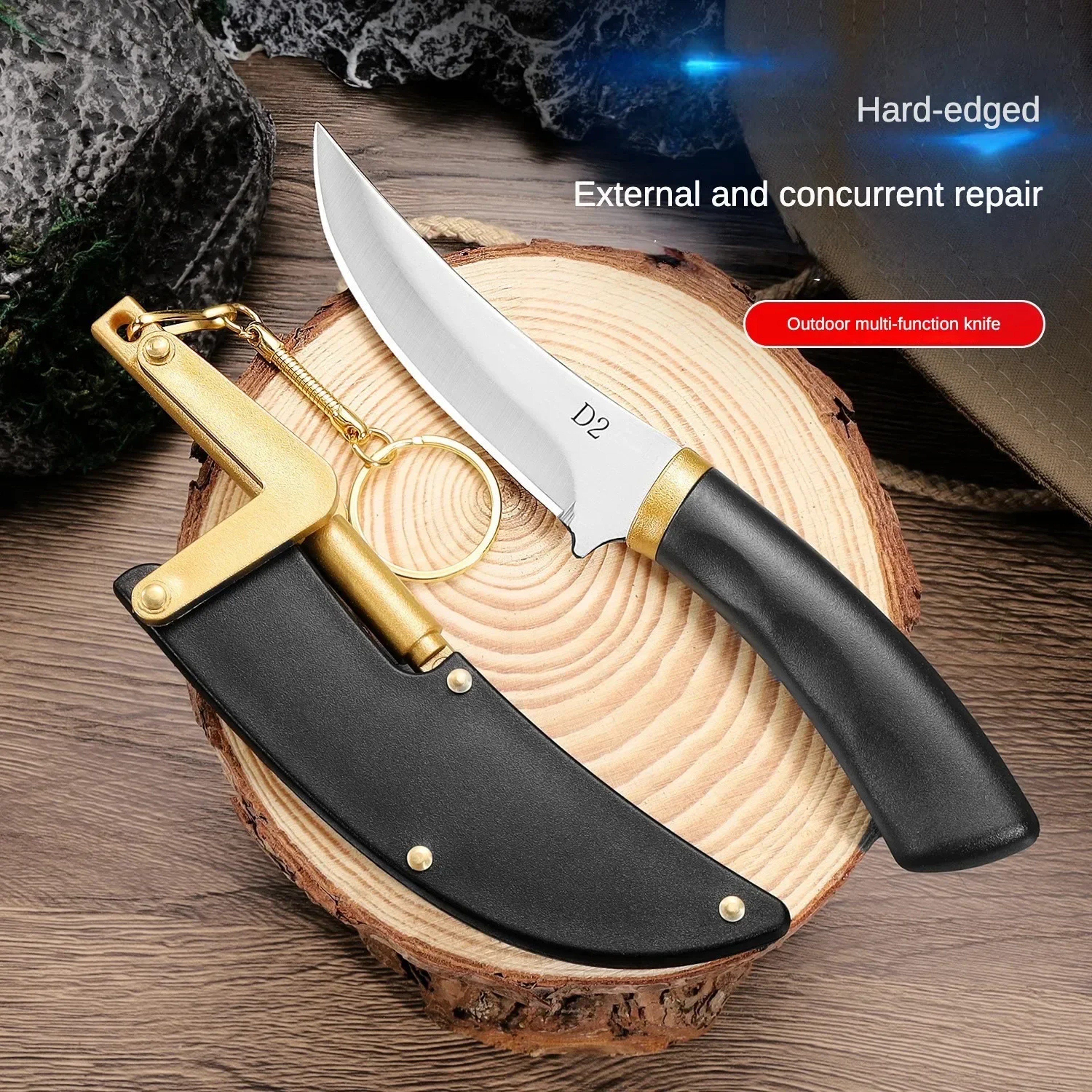 Steel Mini Butcher Knife Portable Cleaver for Meat Fish and Camping Prep – view 3