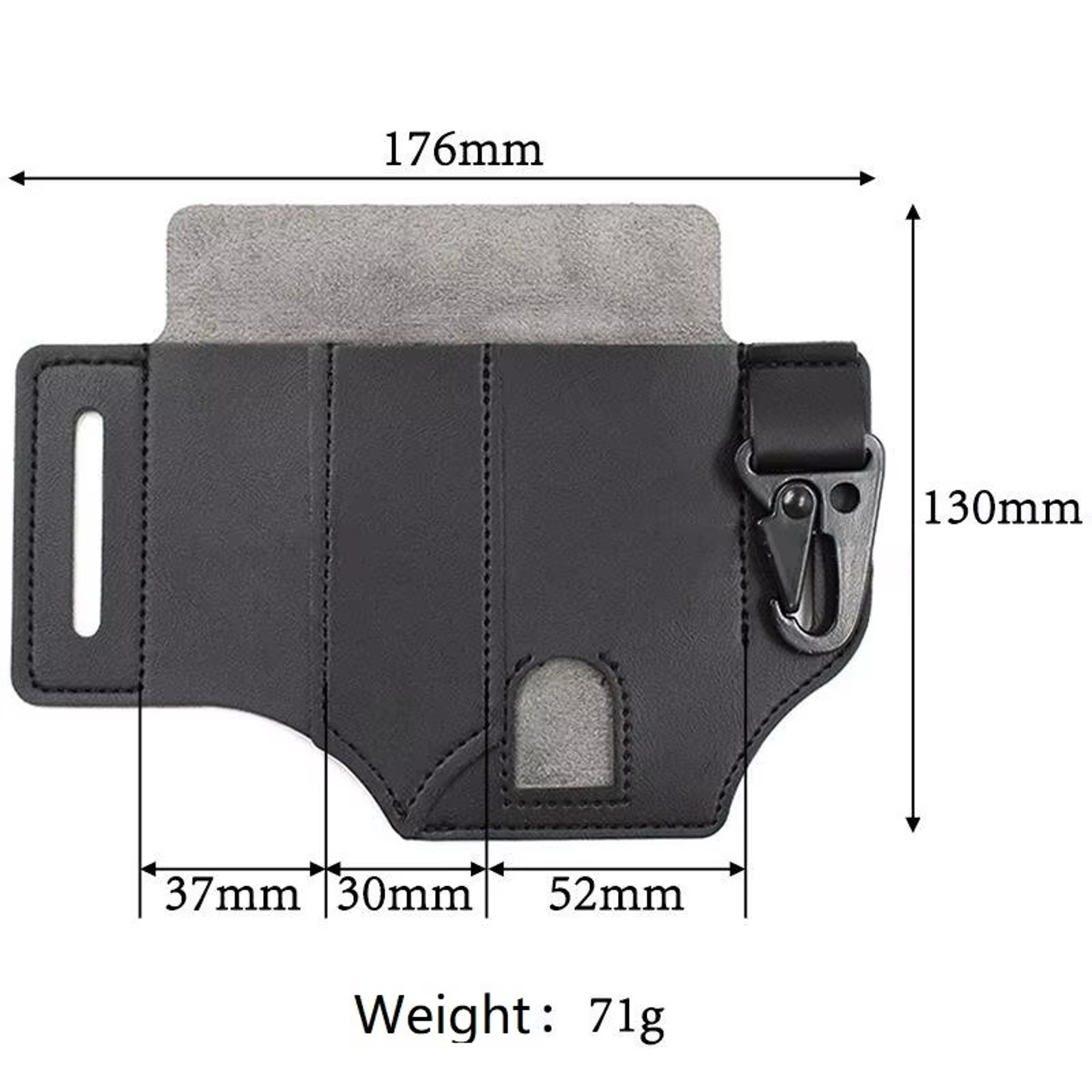 Leather Pouch Multitool Sheath and Flashlight Holder for Belt – view 5