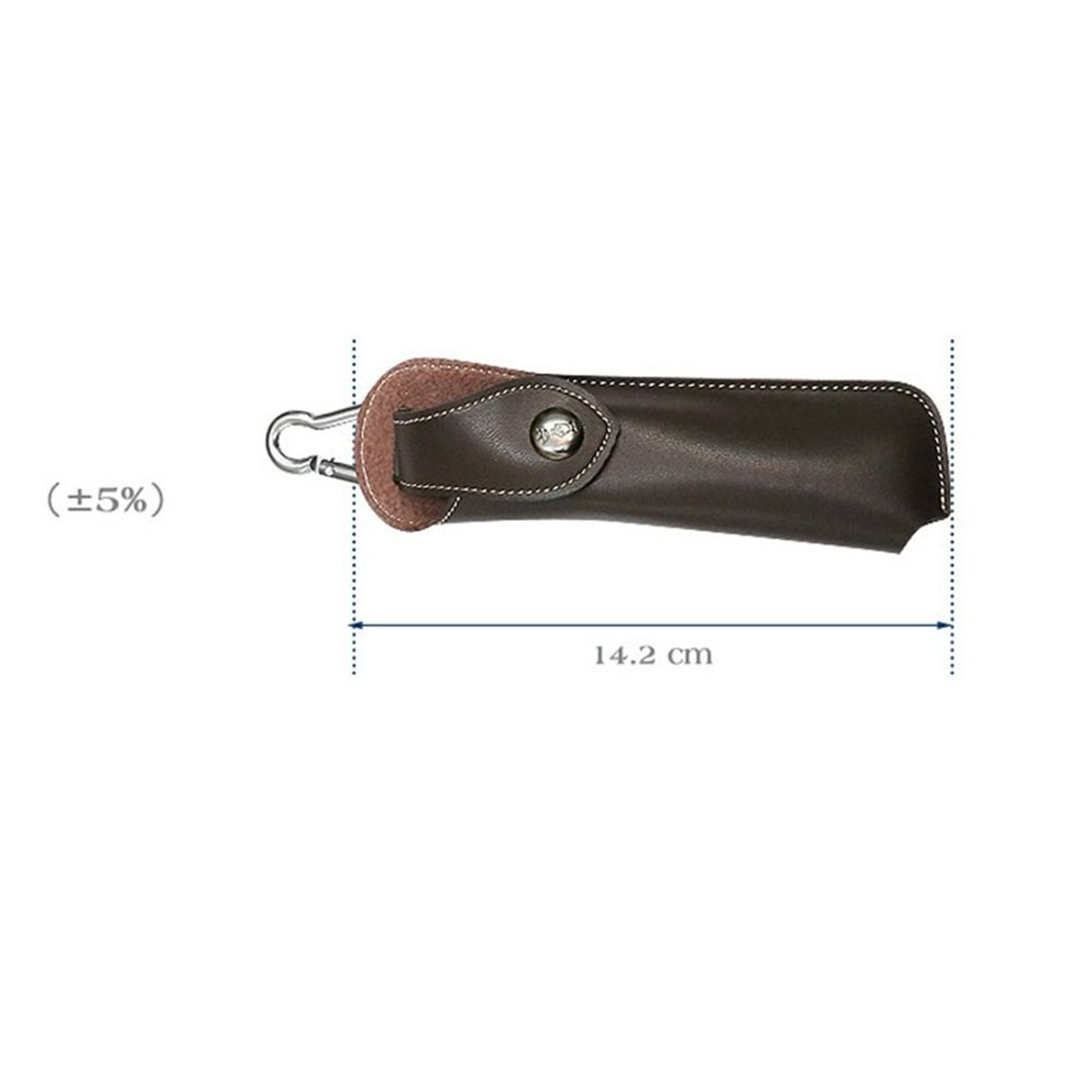 Leather Folding Knife Sheath with Belt Loop and Flashlight Holder – view 6