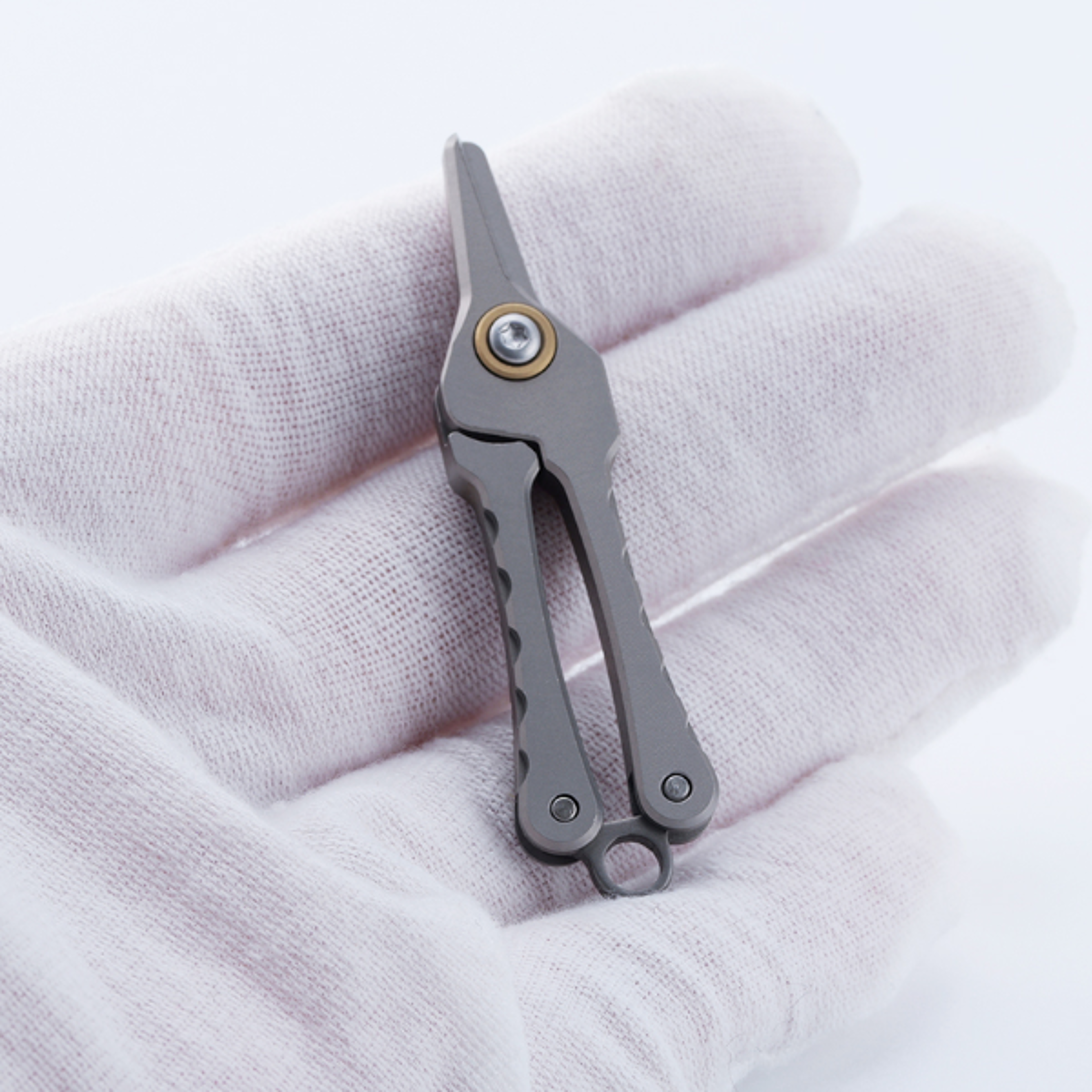 Mini Titanium Alloy Nose Hair Scissors EDC Home Tool Portable Keychain Pendant