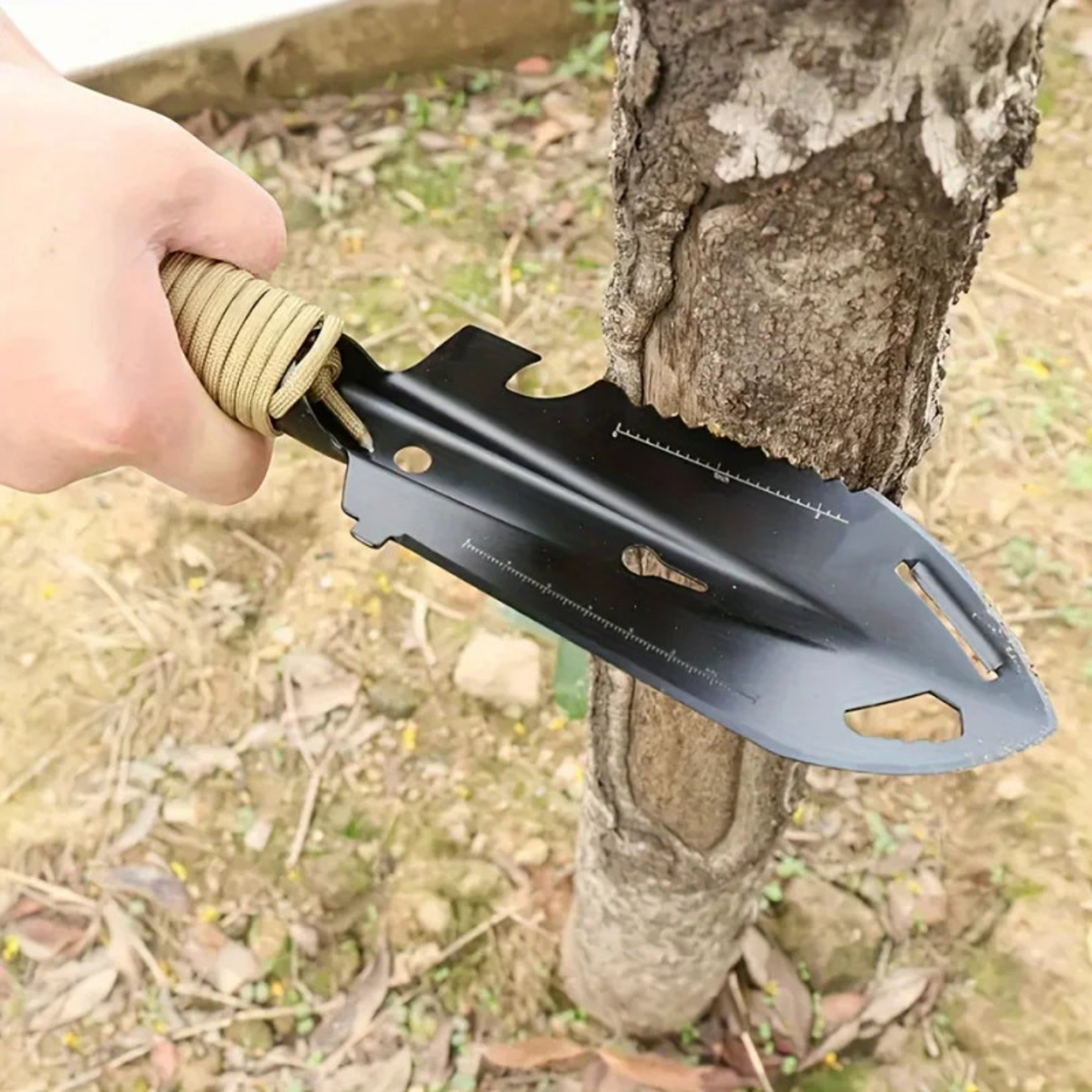 Portable Camping Survival Shovel Stainless Steel Outdoor Multitool – view 4