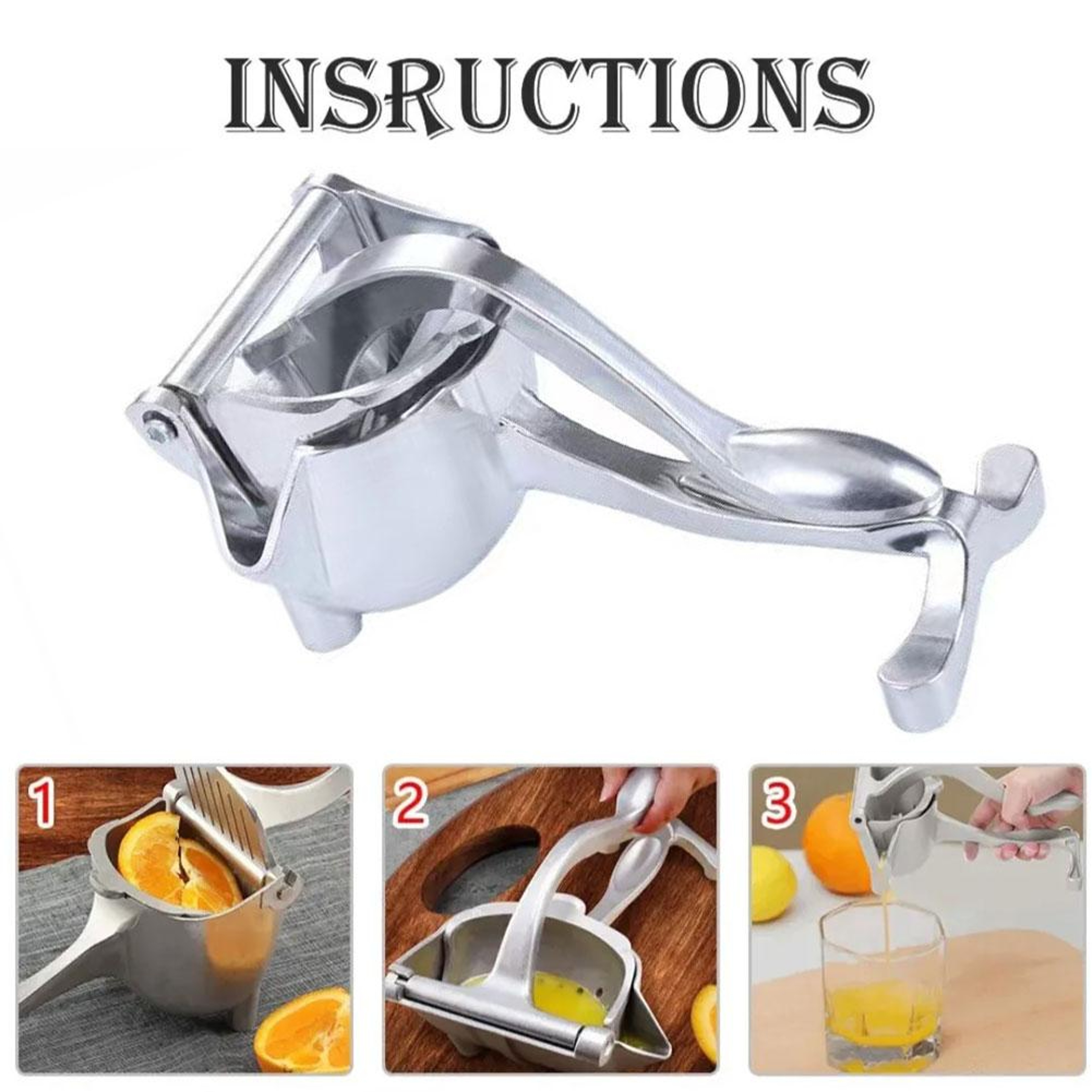 Heavy Duty Manual Citrus Juicer Ergonomic Lemon  Fruit Squeezer 1