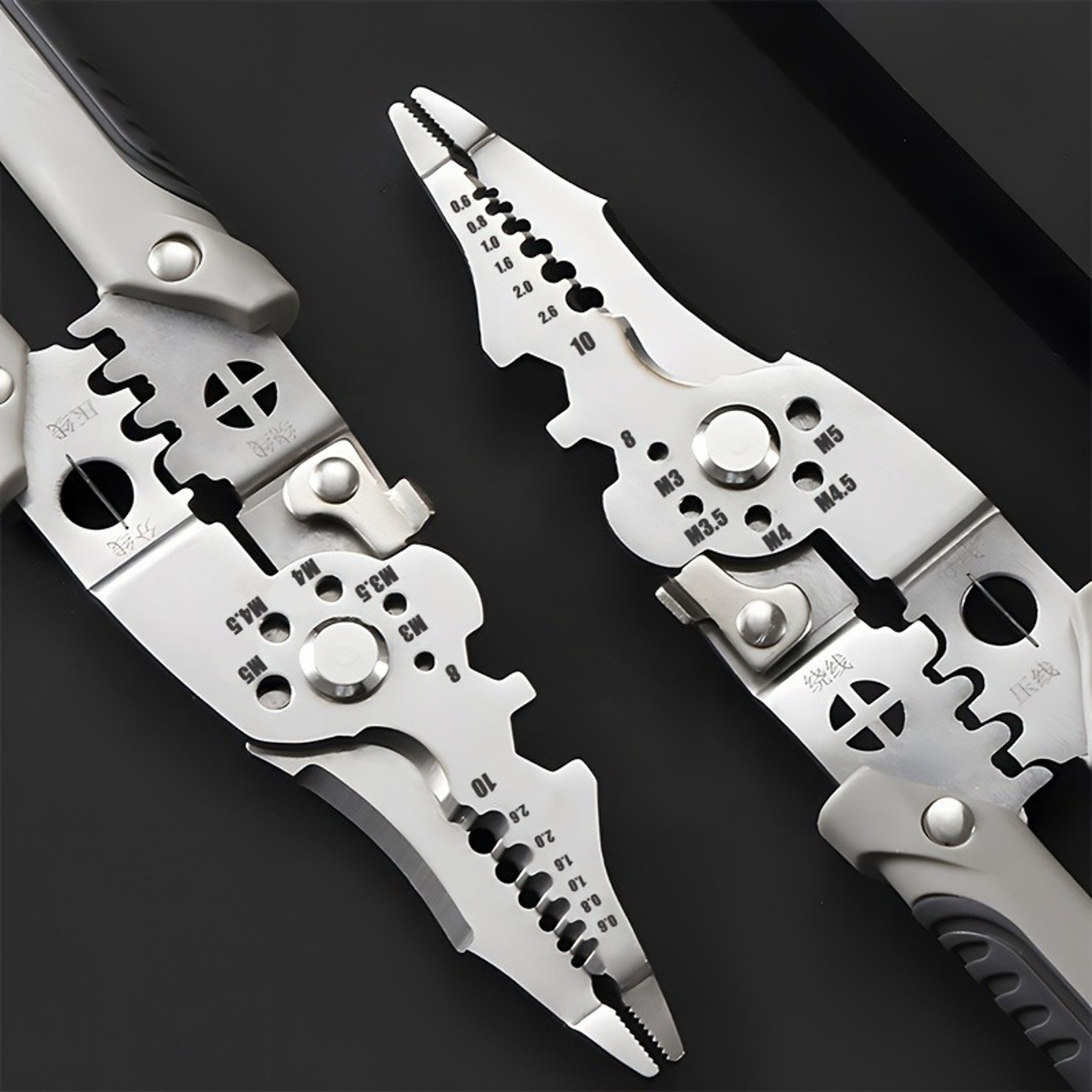 Professional Electrician Electrician Wire Stripper & Cable Cutting Crimping Tool Heavy Duty Stainless Steel Pliers – view 2