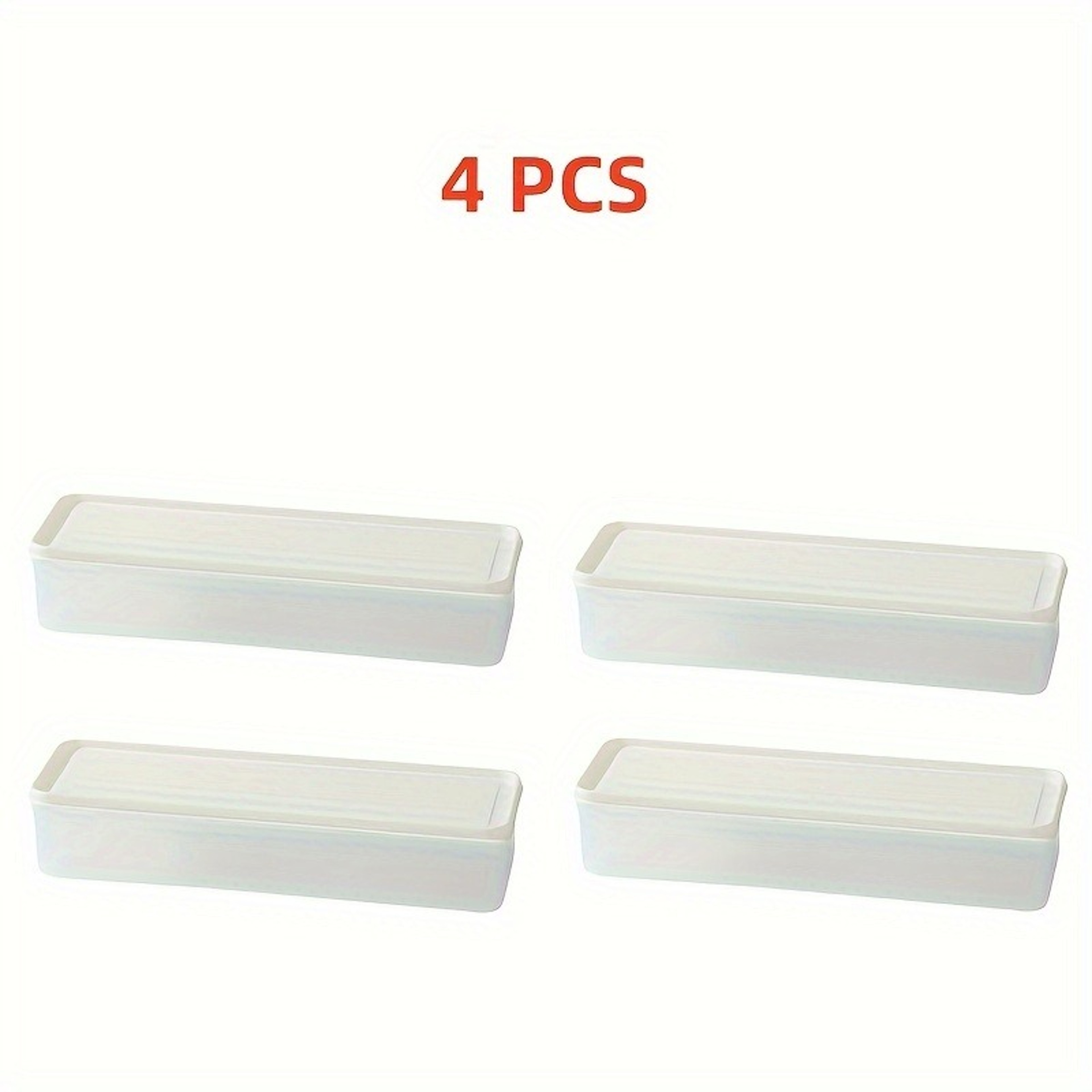 Premium Clear Space Saving Long Refrigerator Storage Containers Reusable Food Storage Boxes – view 6