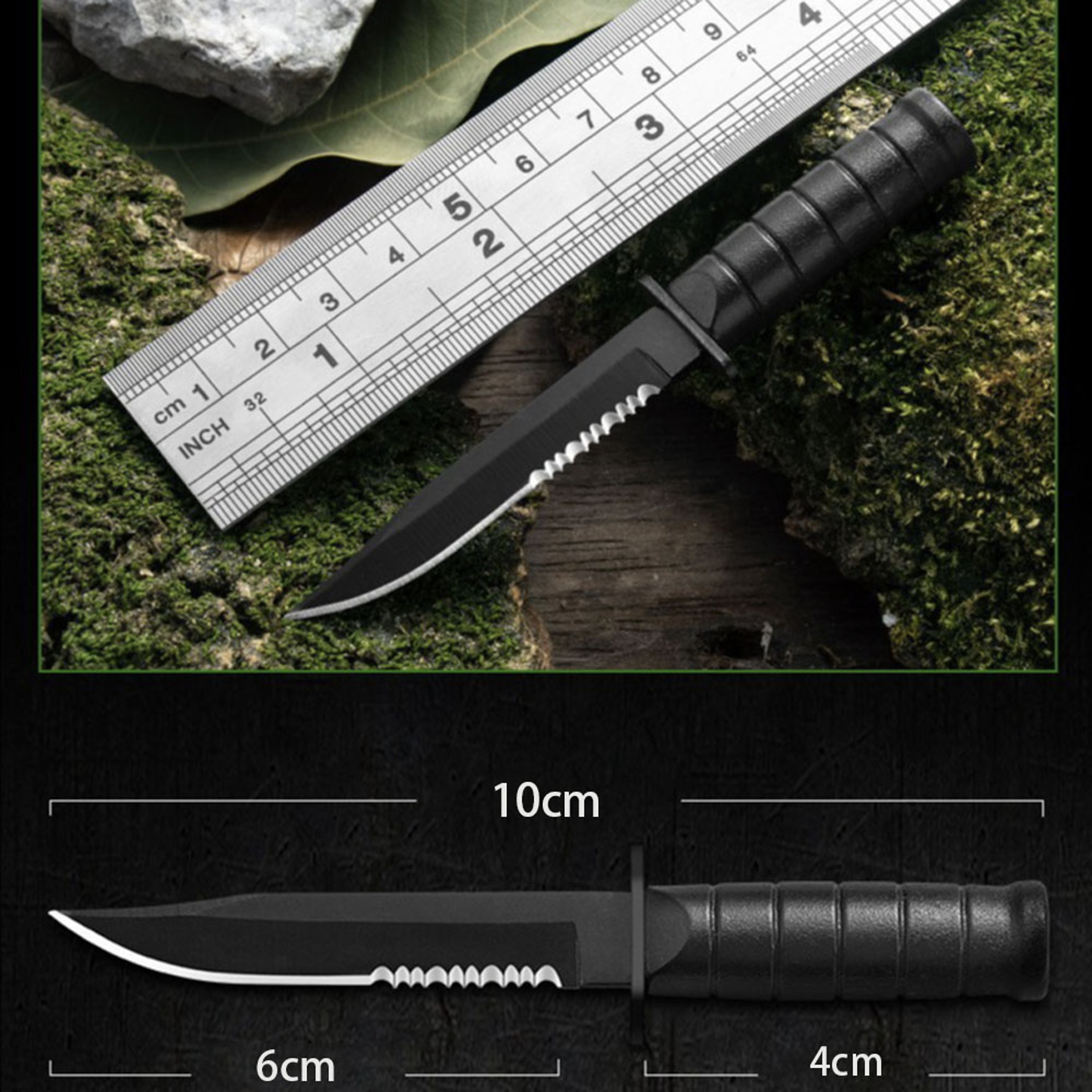 All Purpose Mini Outdoor Survival Knife Compact Portable Stainless Steel Utility Blade for Camping – view 4
