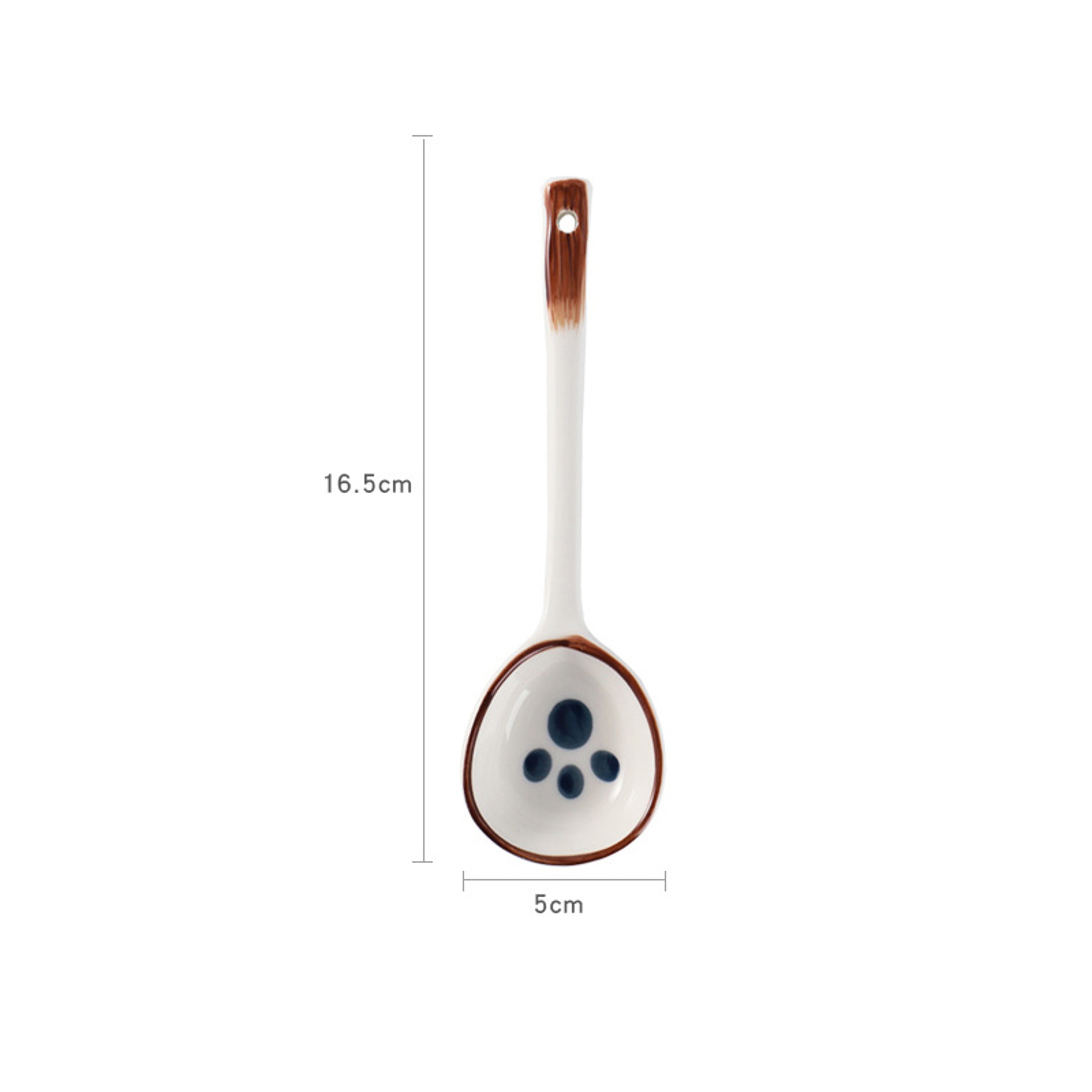Kawaii Strawberry Ceramic Spoon Long Handle Dessert  Coffee Spoon 5