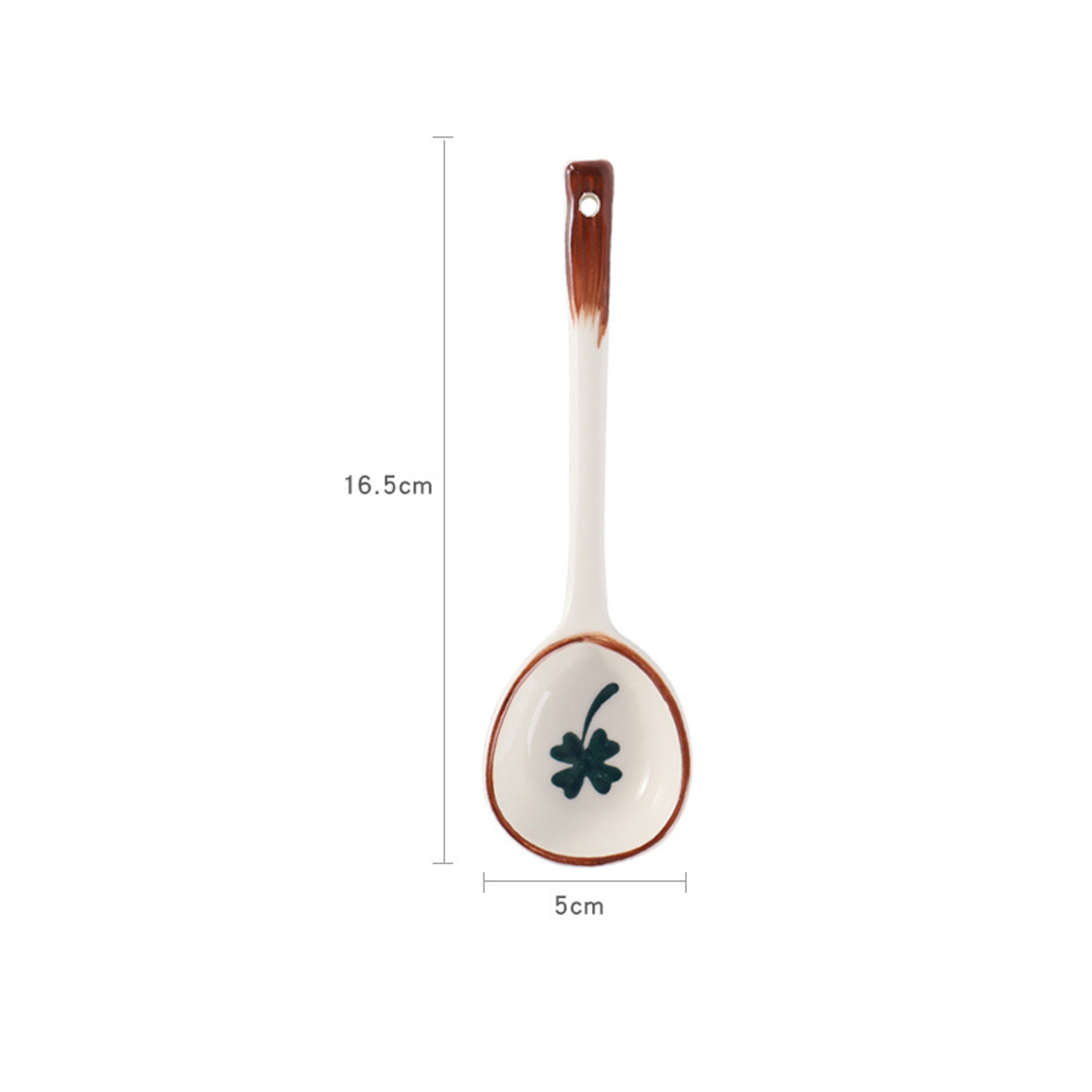 Kawaii Strawberry Ceramic Spoon Long Handle Dessert  Coffee Spoon 6