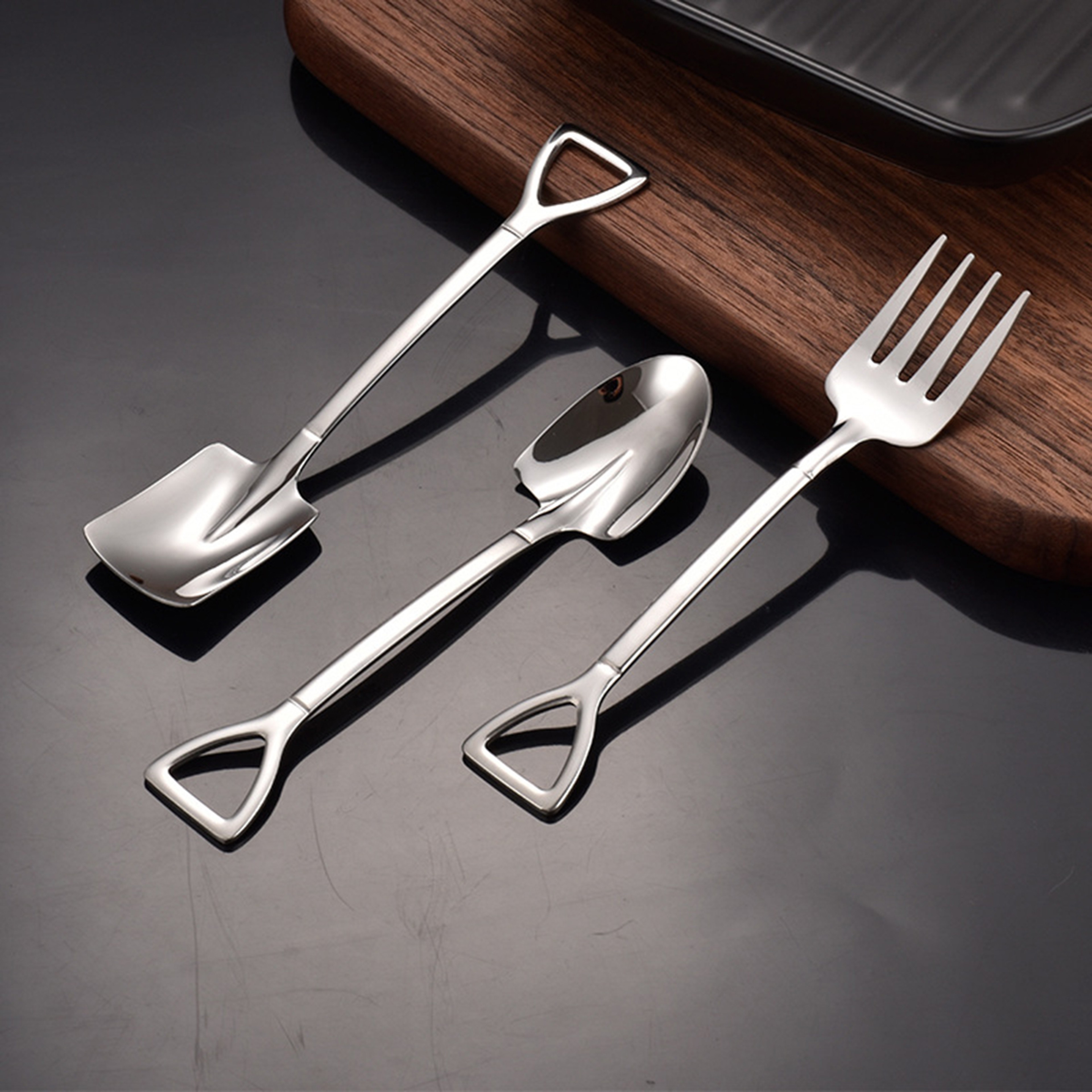 Stainless Steel Dessert & Fruit Fork Set Cake & Appetizer Utensils – view 3