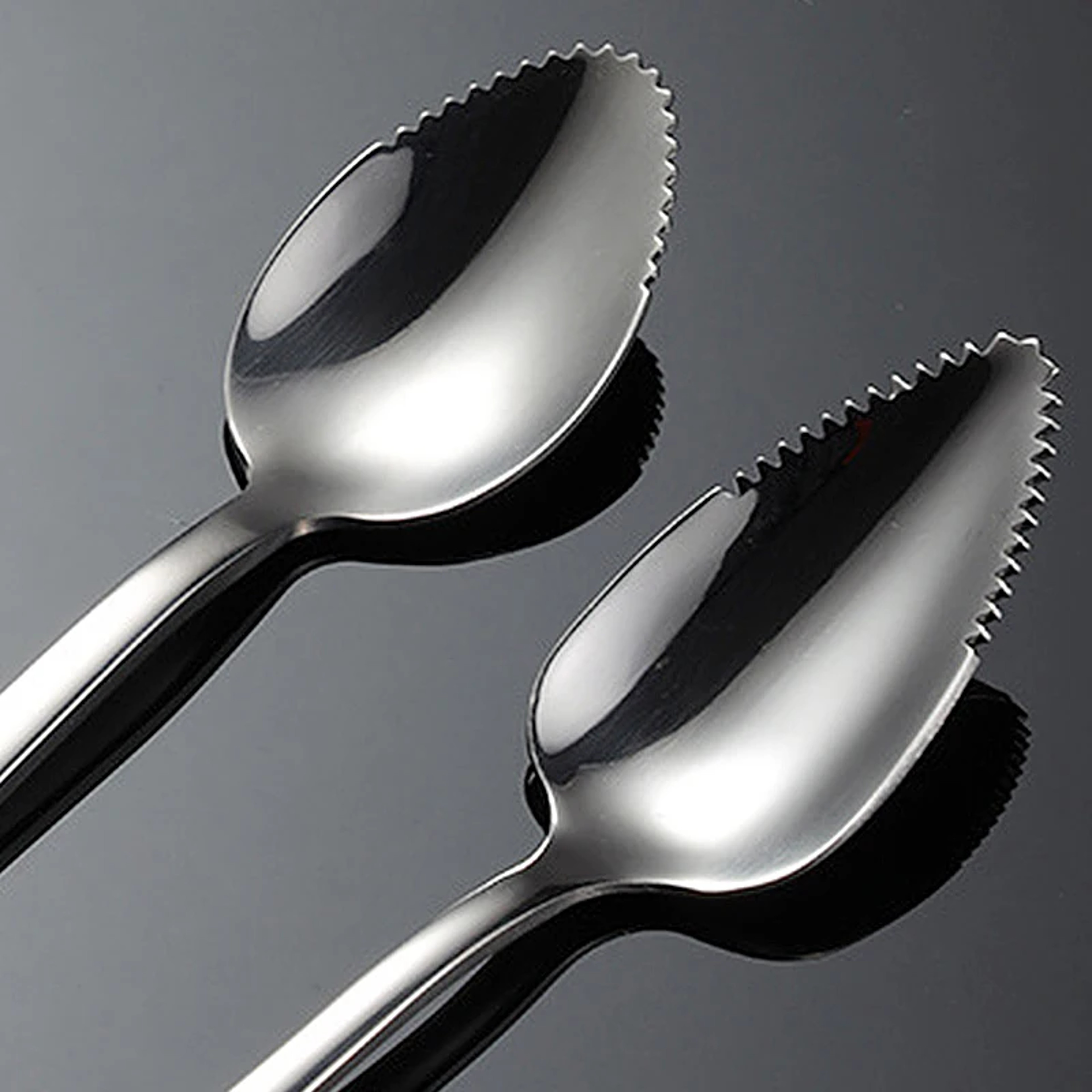 Serrated Grapefruit Spoon Stainless Steel Fruit Scoop  Tableware 1