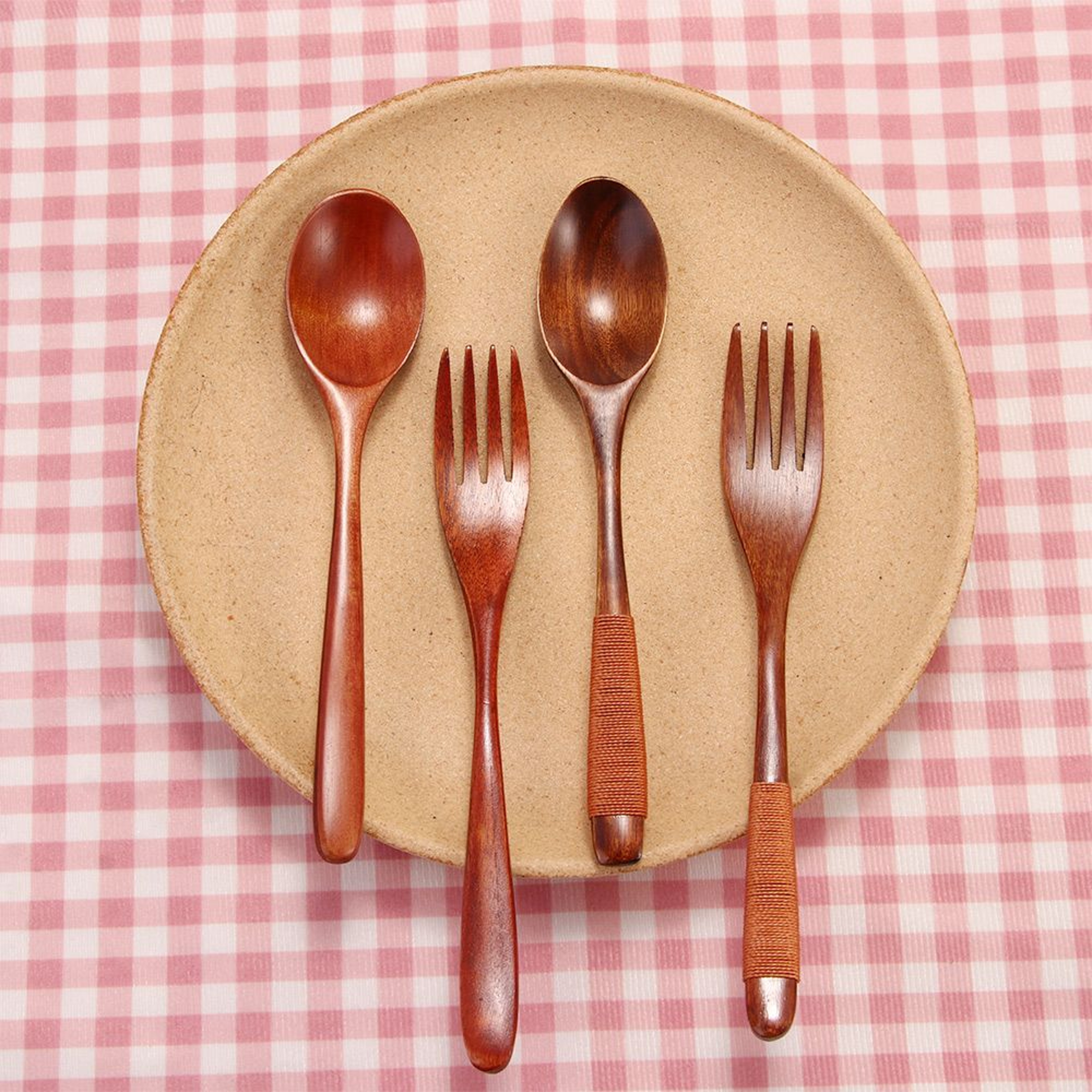 Premium Wooden Spoon & Fork Dinnerware Set for Home & Gifts – view 1