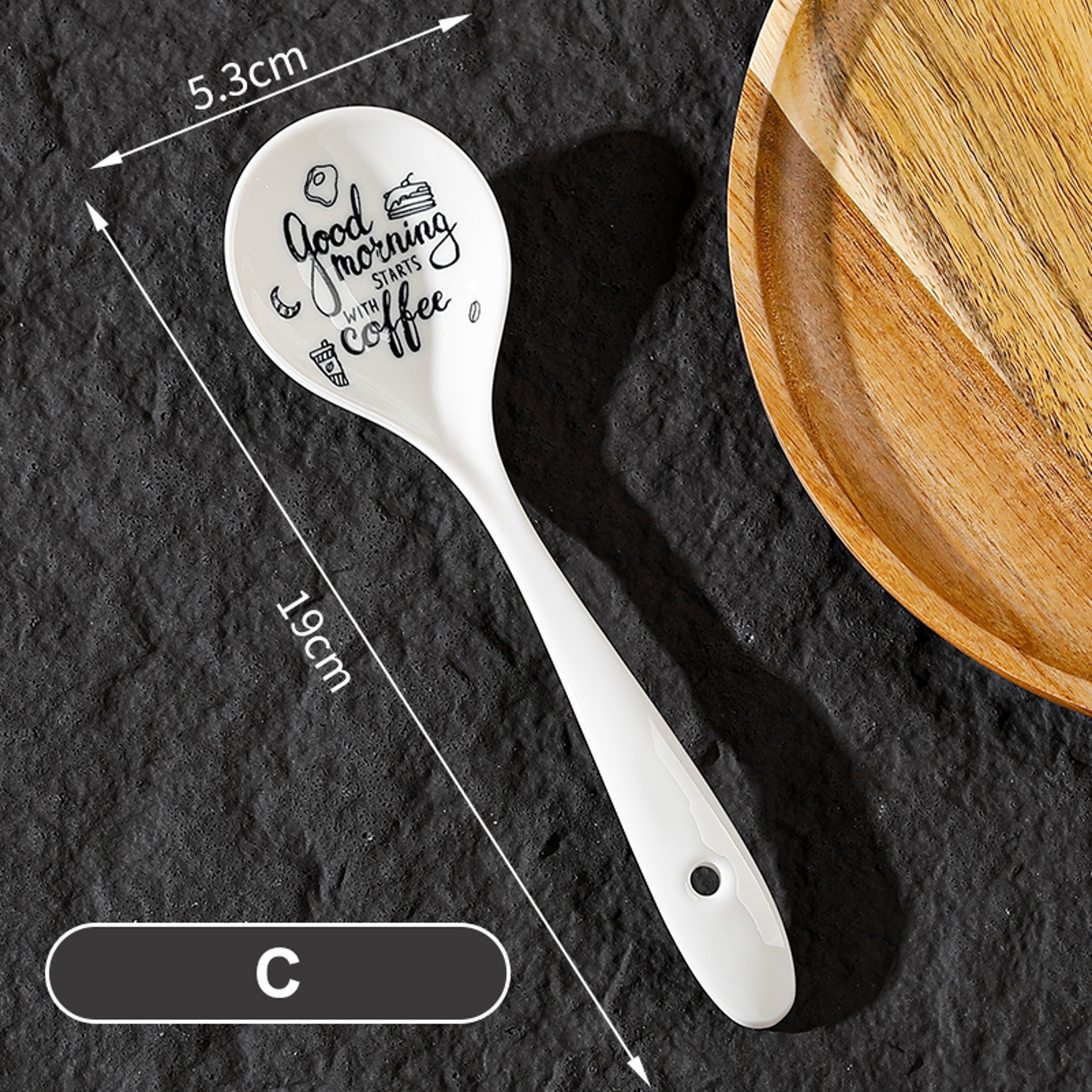 Premium Ceramic Soup Spoon Long Handle Multi Purpose Kitchenware – view 13