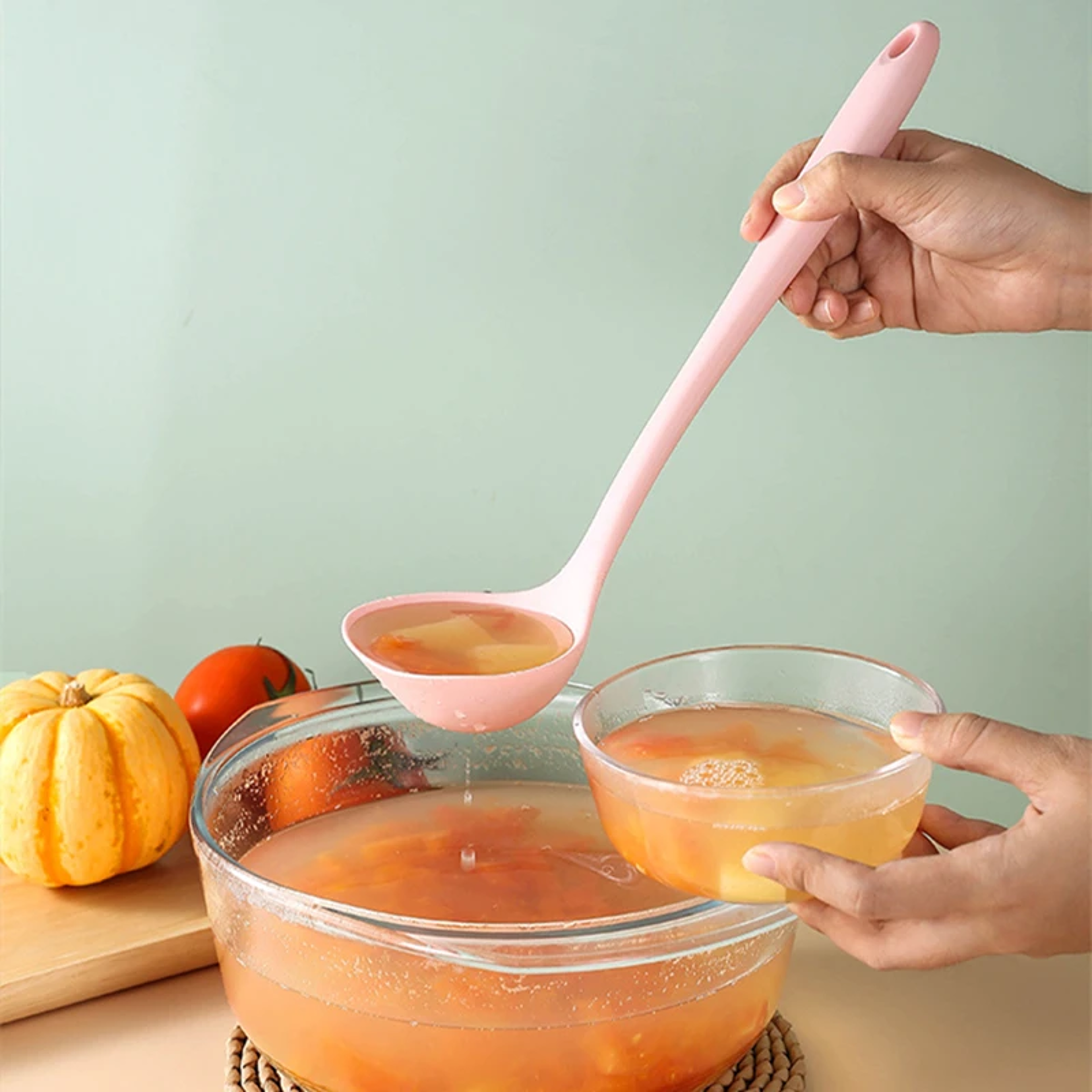 Long Handle Silicone Soup Spoon for Ramen & Hot Pot – view 5