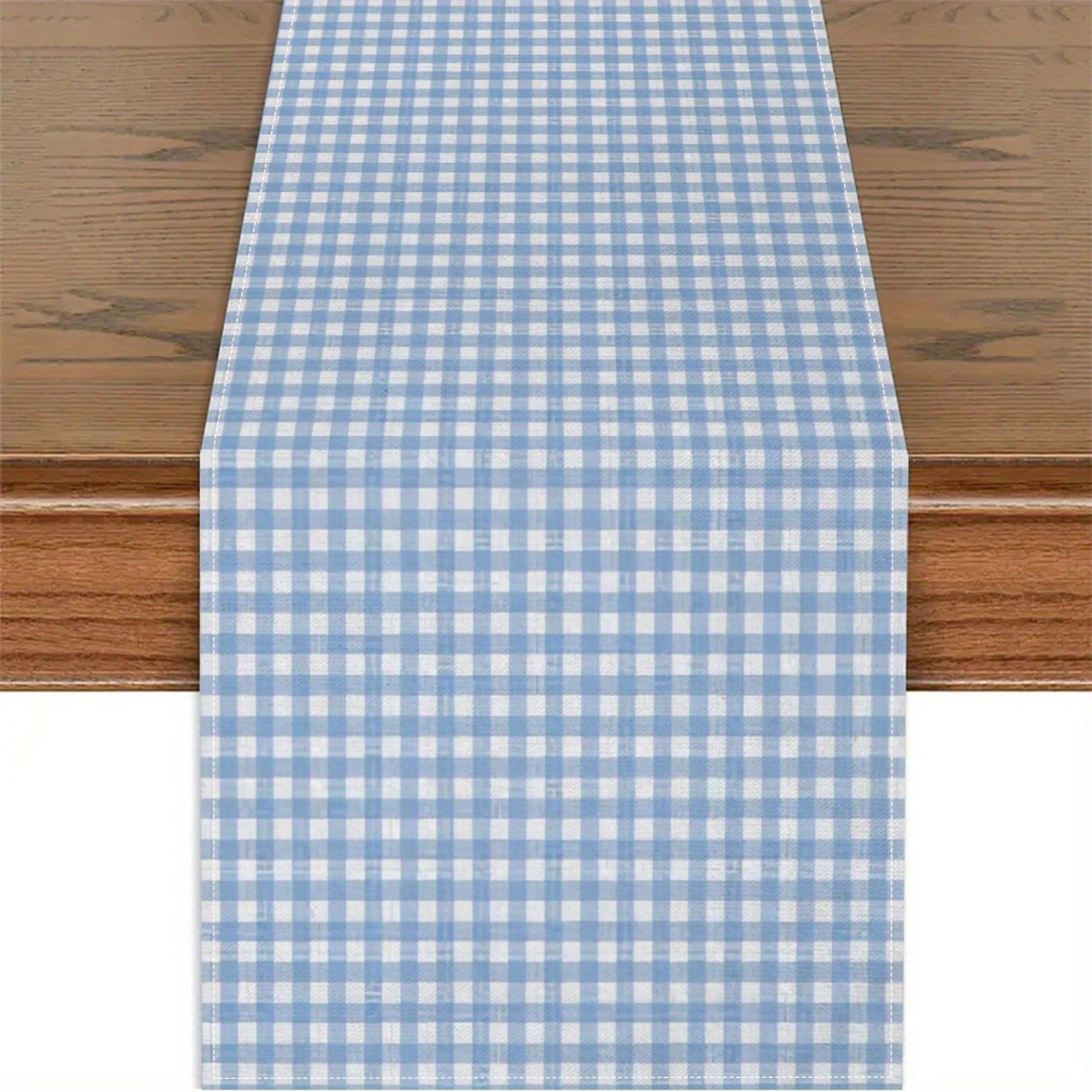 Durable Checkered Table Runner For Kitchen  Dining Decor 0