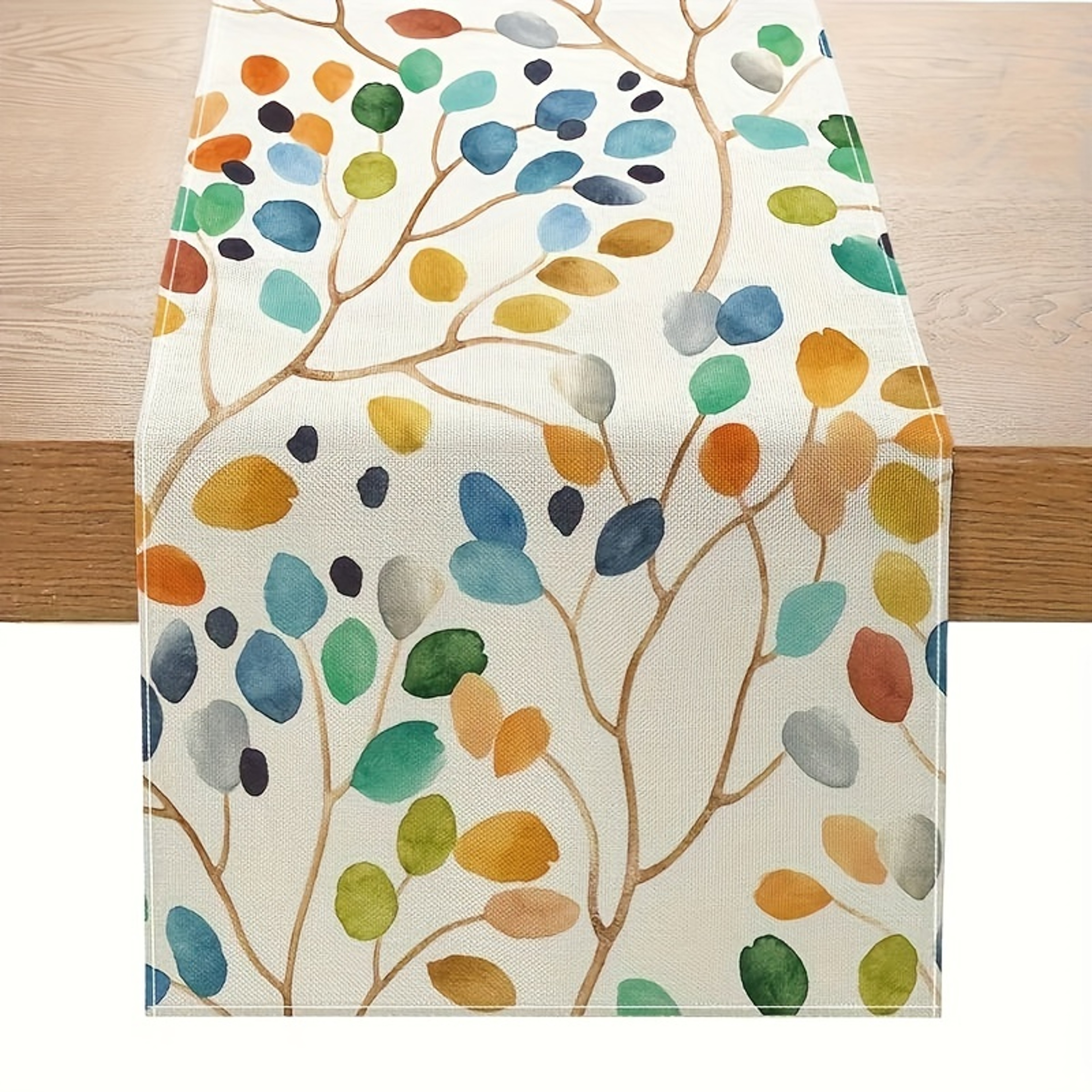 Autumn Linen Table Runner Farmhouse Style Decor For Home  Parties 4
