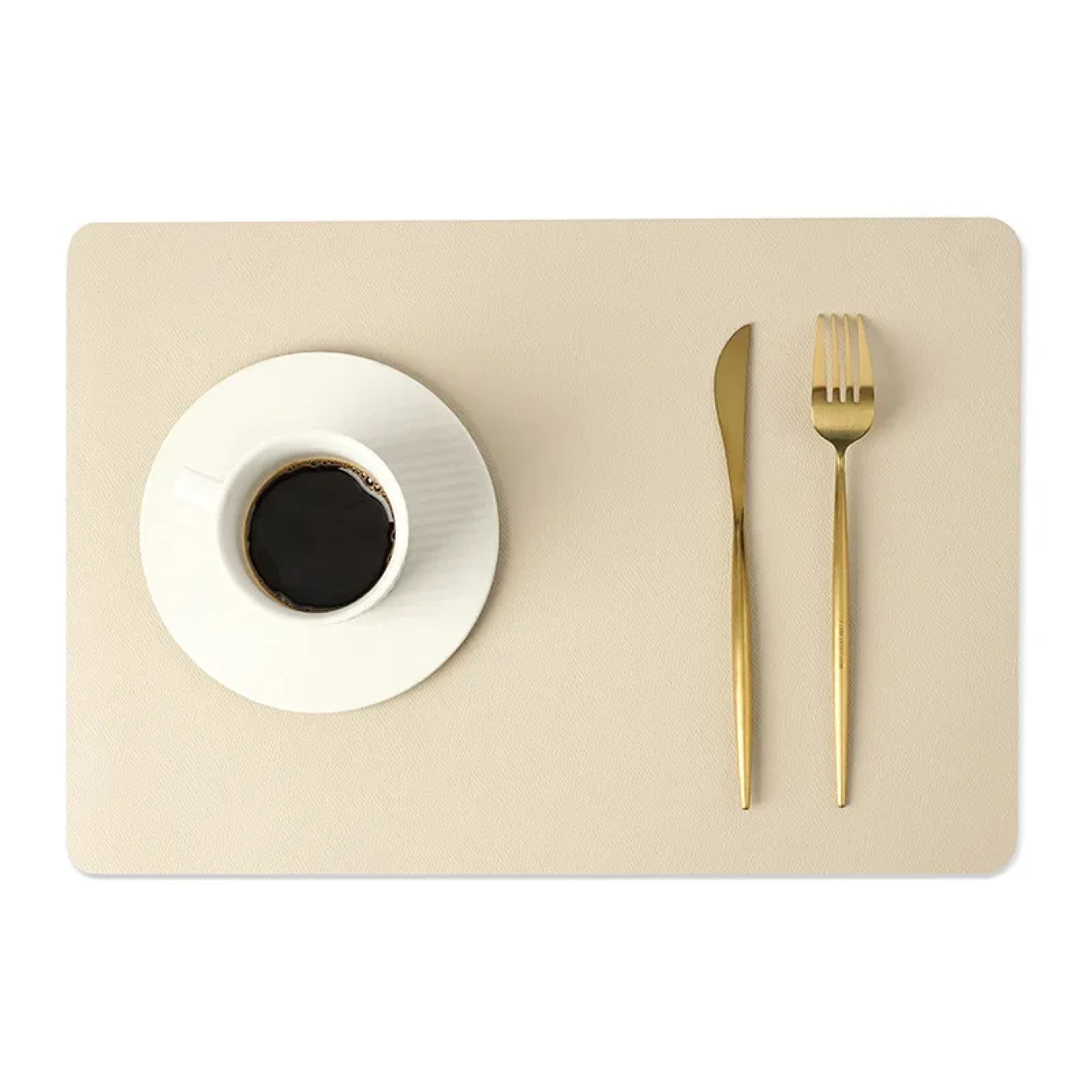 Premium Nordic Double Sided Leather Placemats Waterproof  Heat Insulating Dining Mats 4