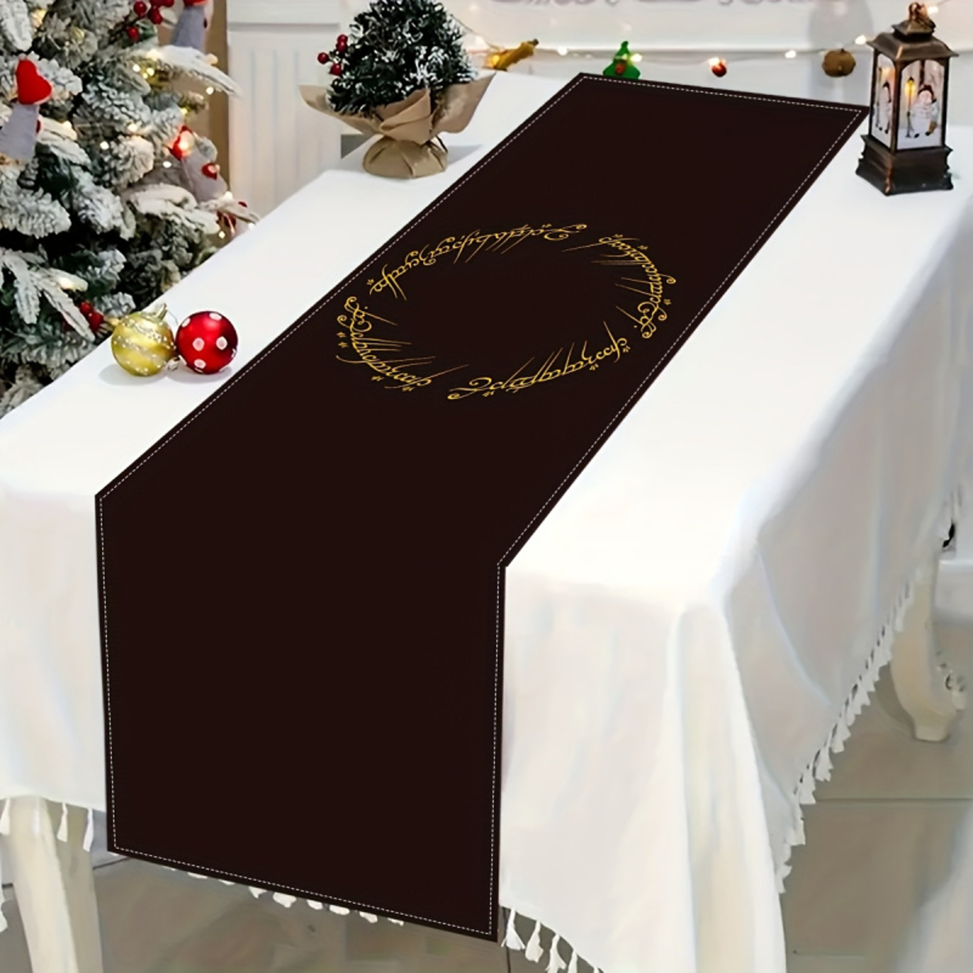 Elvish Script Table Decor Tolkien Inspired Lord of the Rings Decor & Elvish Home Decor – view 5