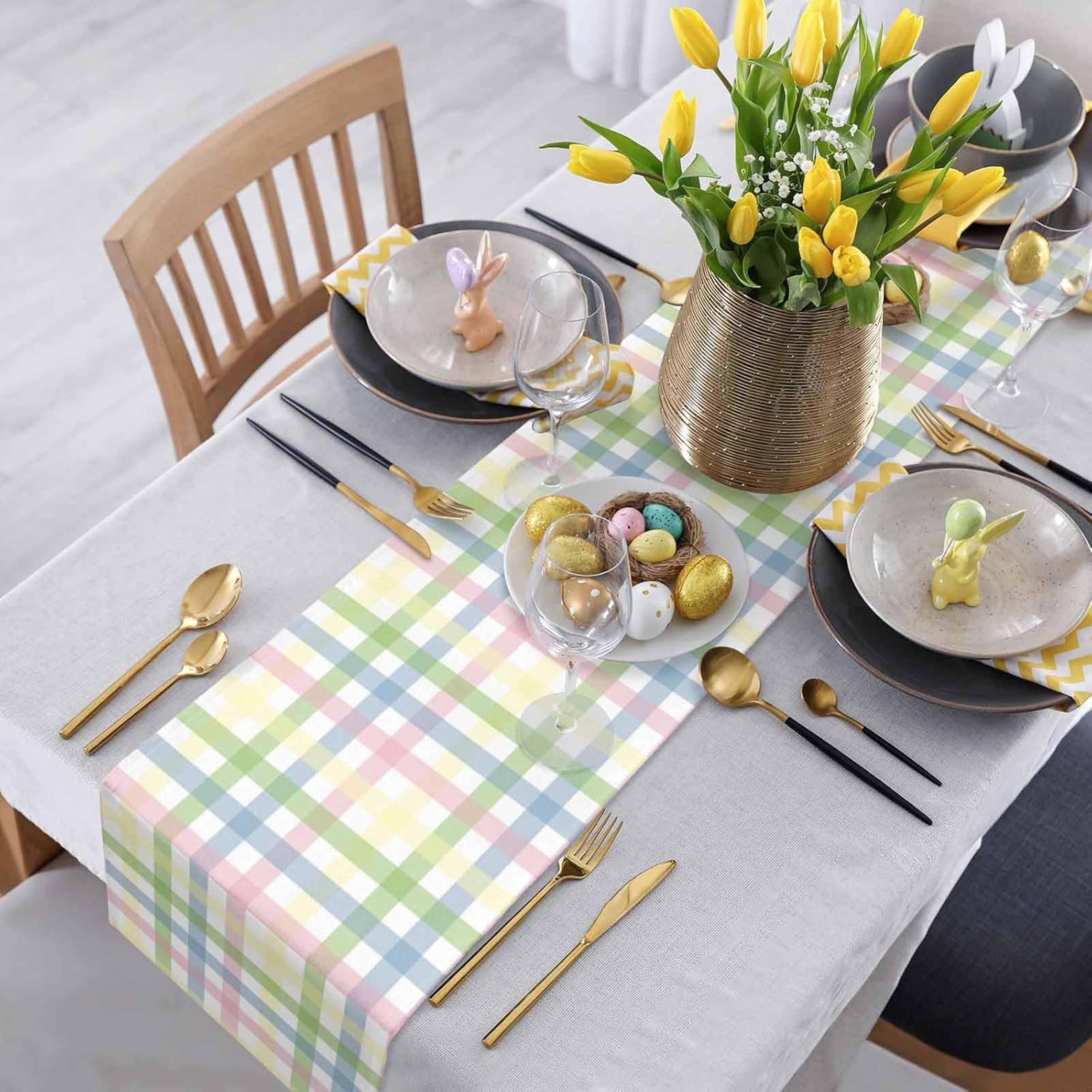 Abstract Art Linen Table Runner Farmhouse And Holiday Table Decor 4