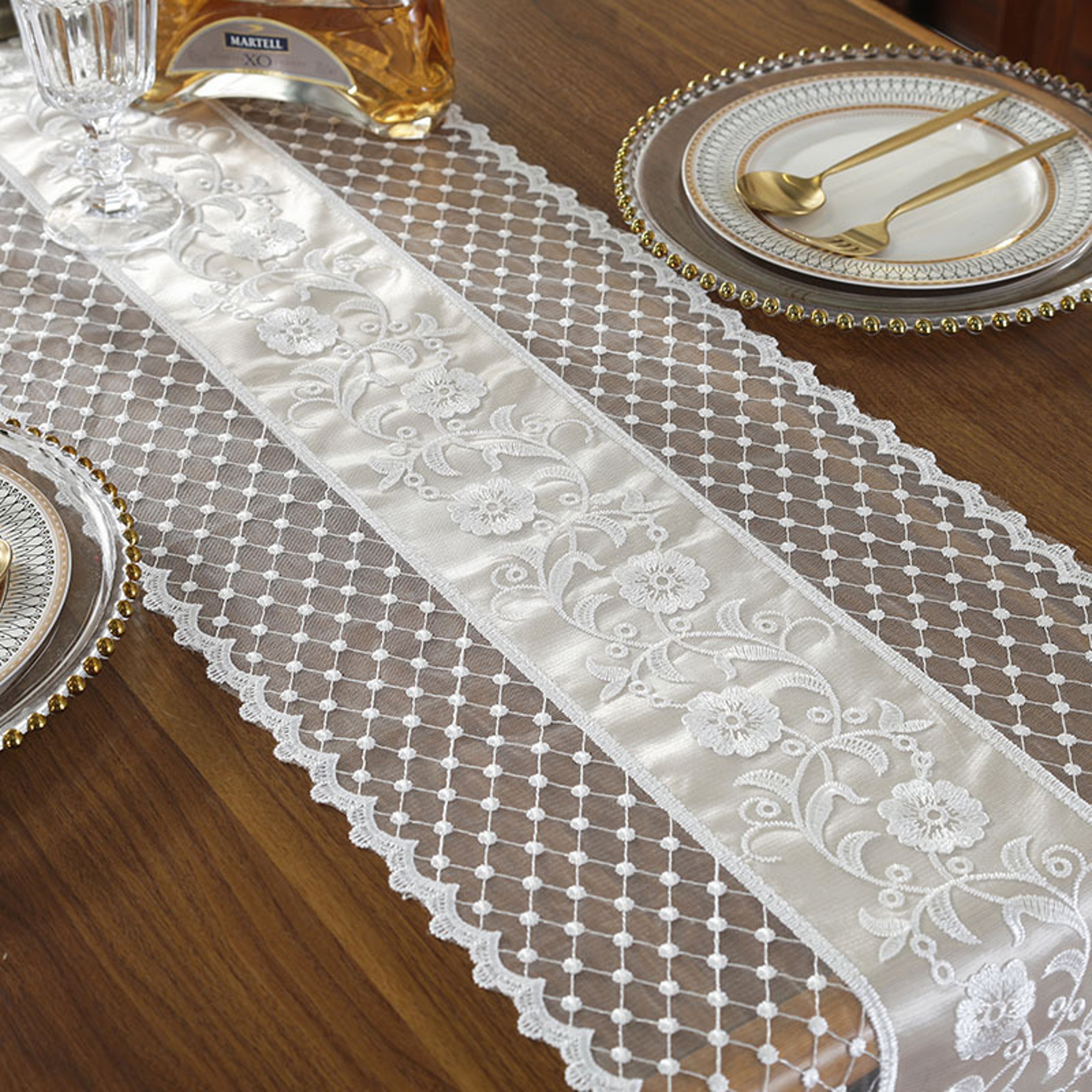 French Lace Table Runner For Coffee Tables And Wedding Decor 2