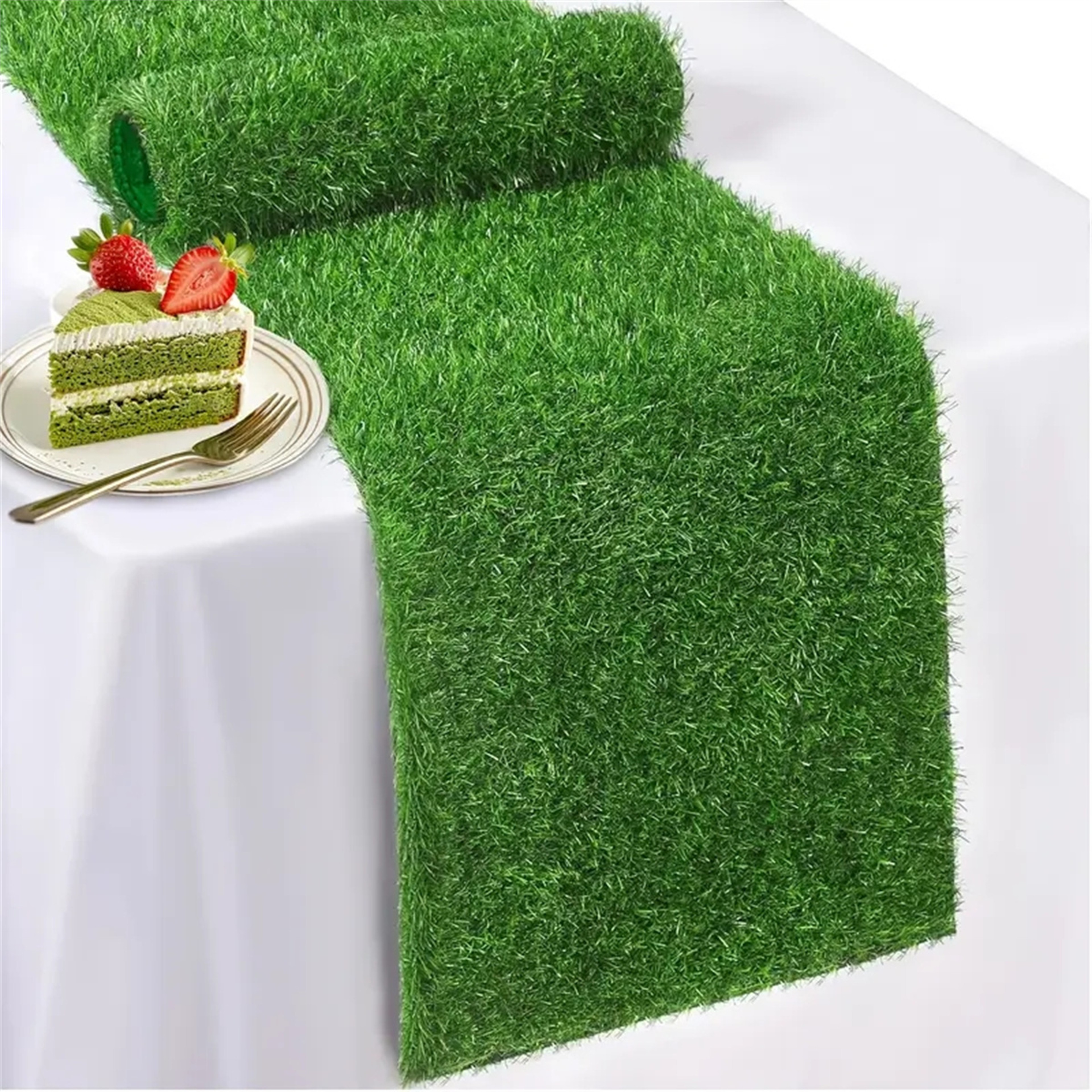 Artificial Grass Table Runner Durable  Easy Clean Table Decor For Weddings Parties And Sports Event 1