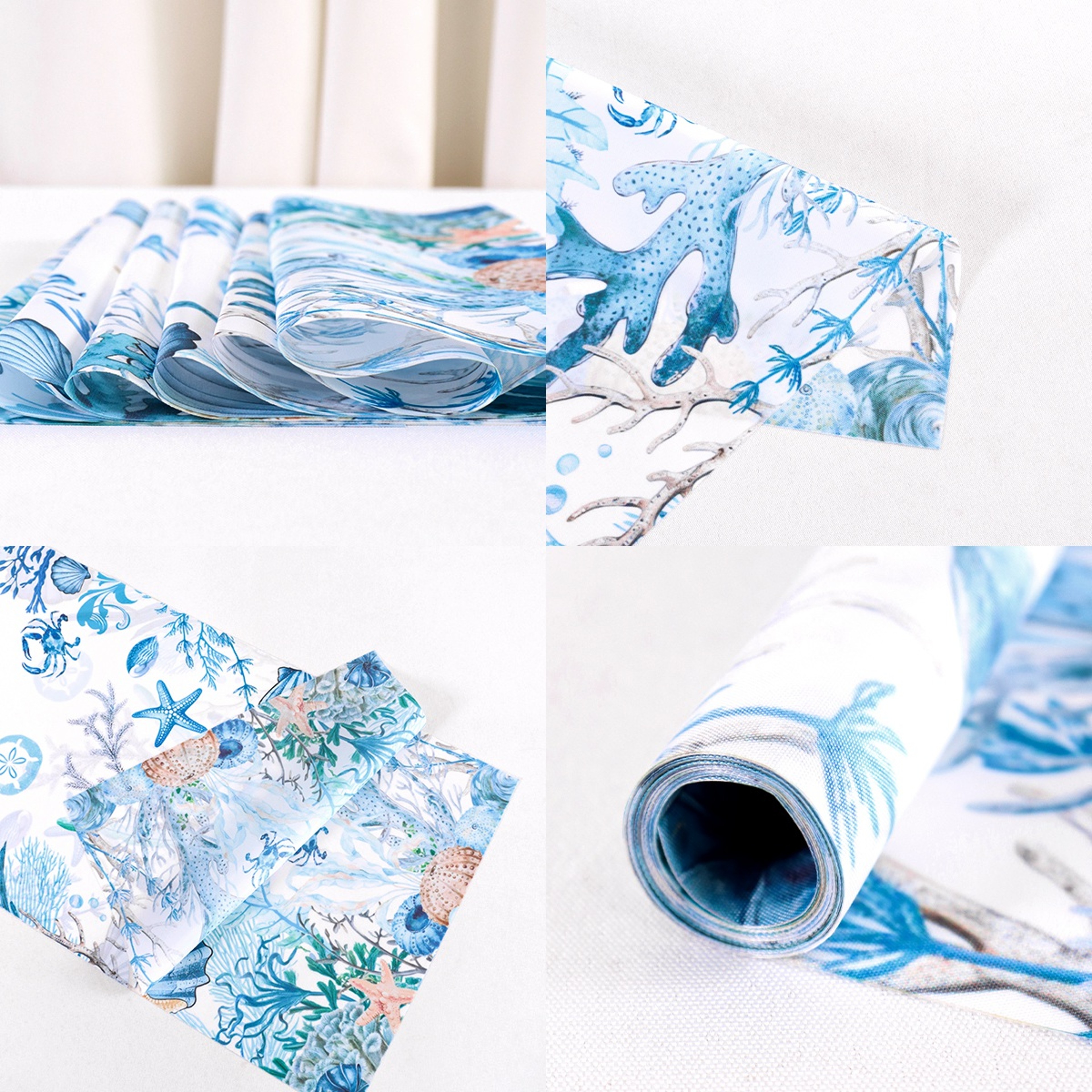 Ocean Blue Marine Life Table Runner Summer Party & Kids Dining Decor – view 6