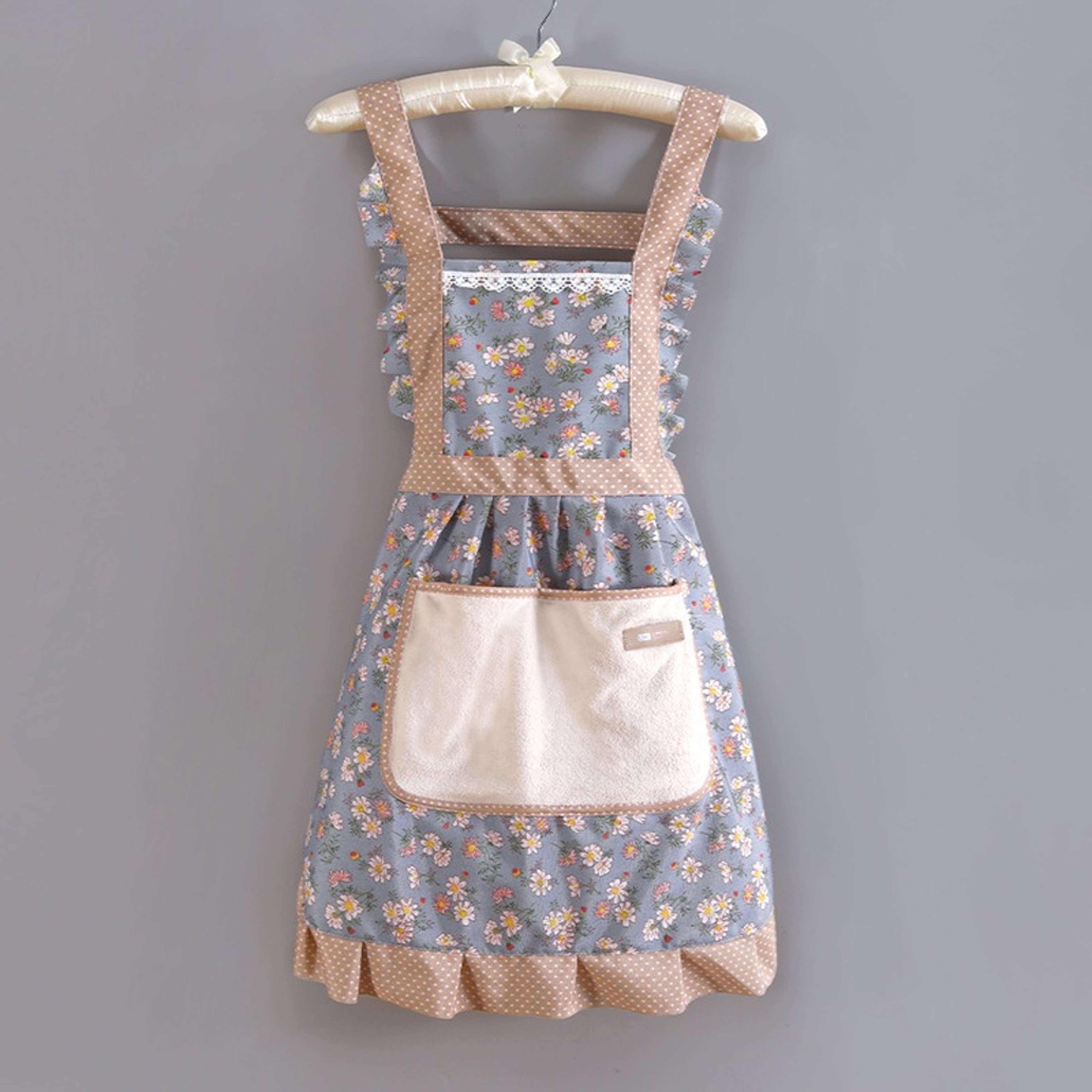 Cute Kitchen Apron With Pockets Adjustable Baking  Cooking Apron For Women 6