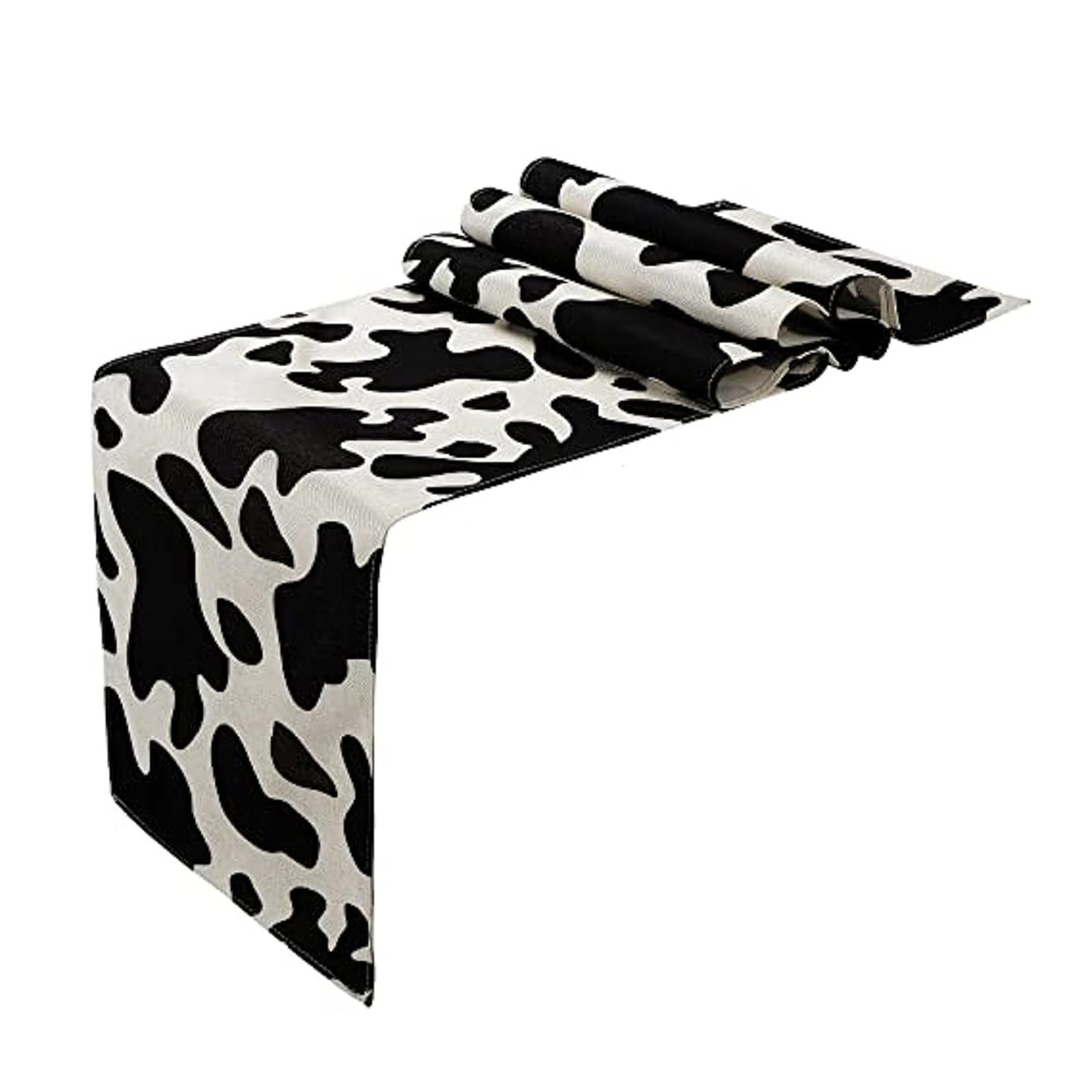 Farmhouse Cow Print Table Runner Western Cowhide Table Decor 5