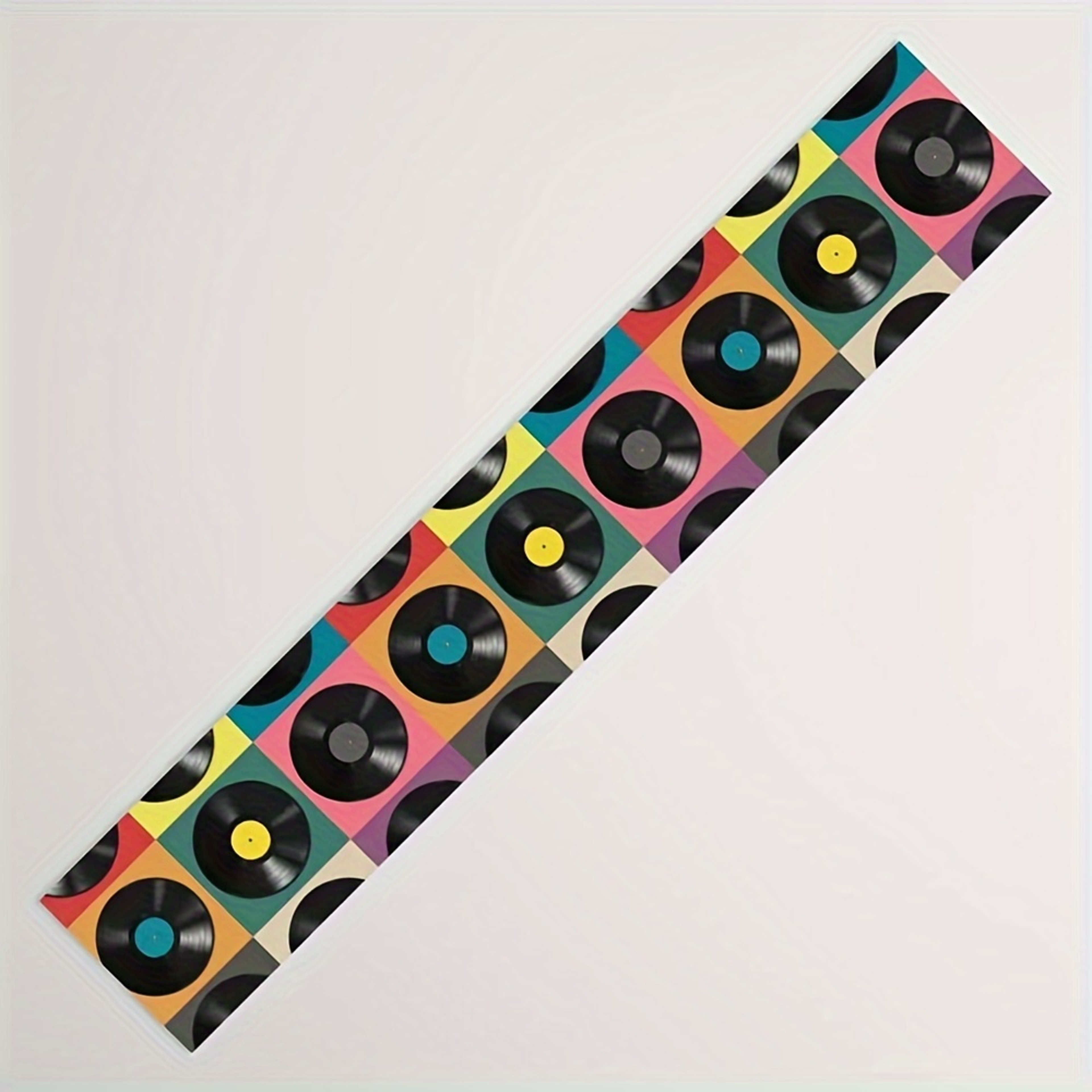 Vibrant Vinyl Record Table Runner for Wedding & Party Decor – view 2