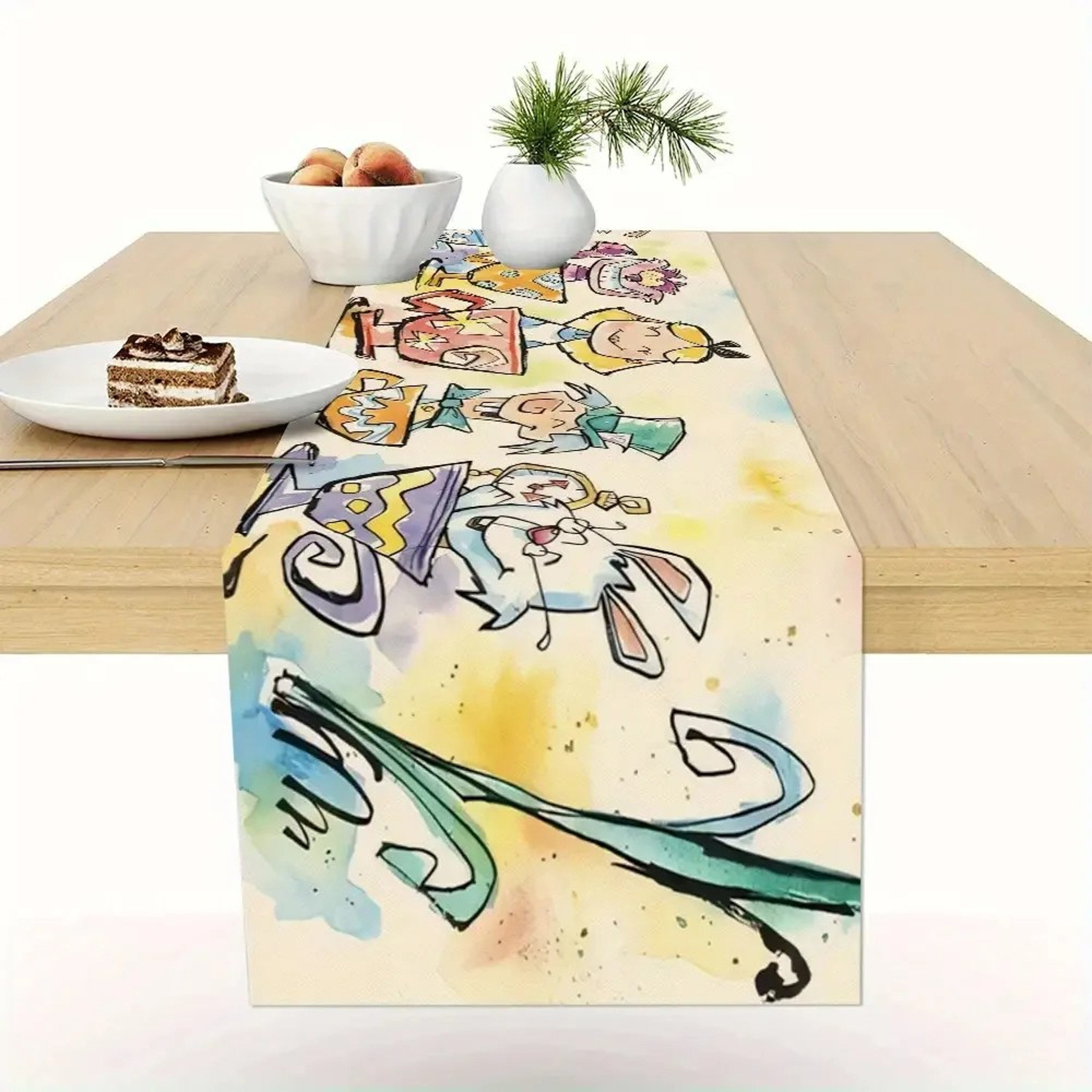 Whimsical Wonderland Table Runner For Kids Birthday  Party Decor 5