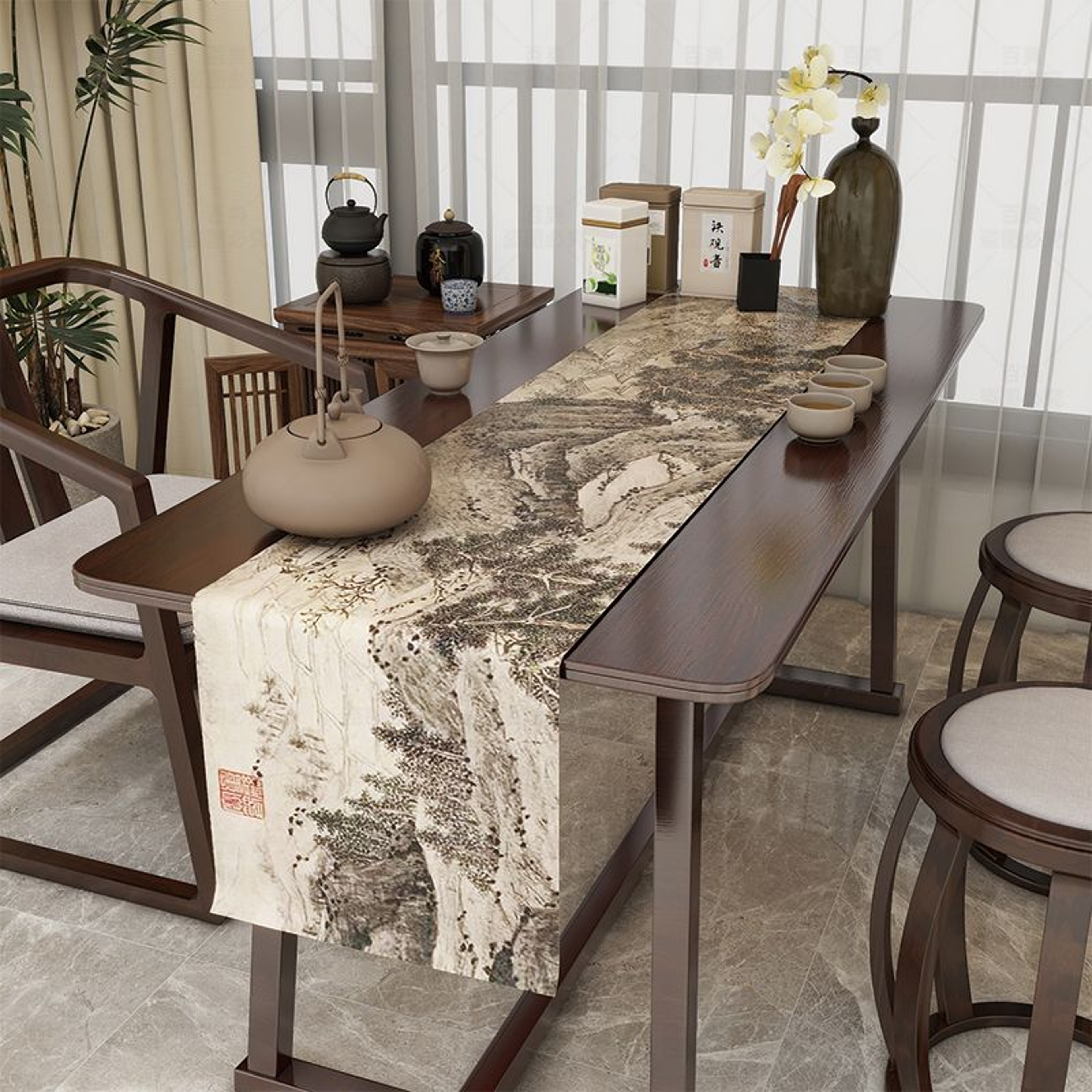 Premium Rectangular Table Runner for Dining Table & Kitchen Decor Anti Stain & Elegant Design – view 3