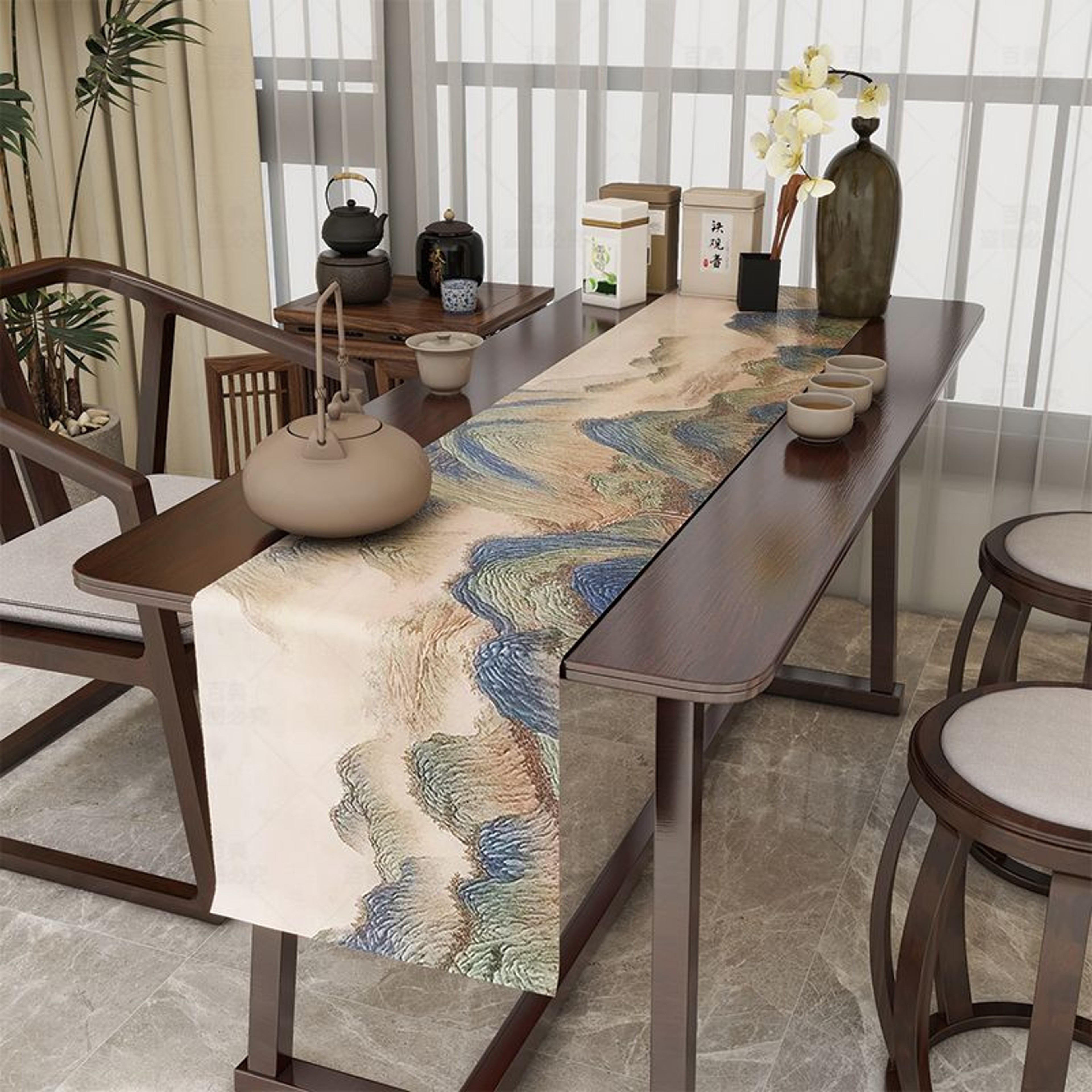 Premium Rectangular Table Runner for Dining Table & Kitchen Decor Anti Stain & Elegant Design – view 9