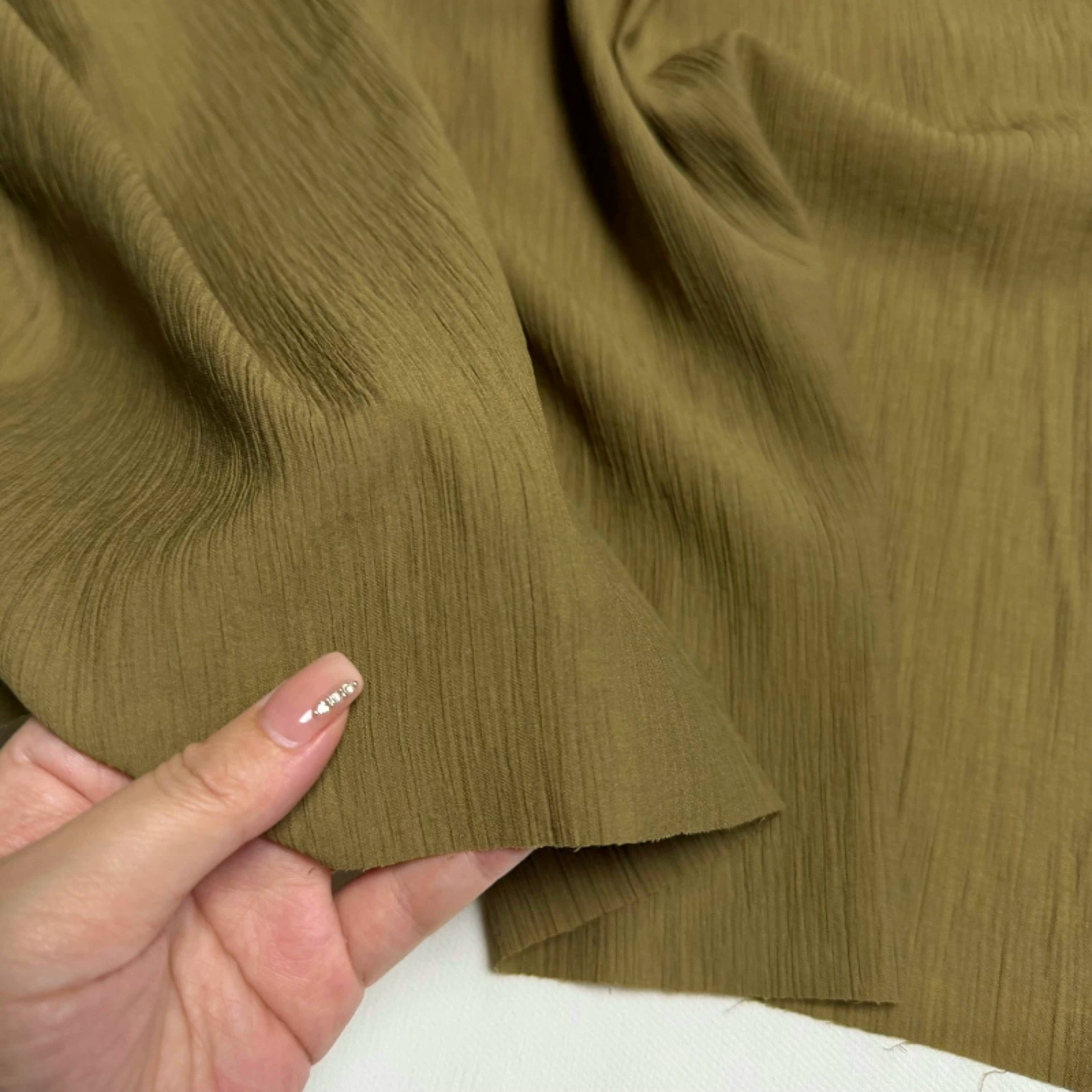 Premium Linen Fabric Material Wrinkle Resistant Pleated Fabric For Summer Casual Dress  DIY Craft 3