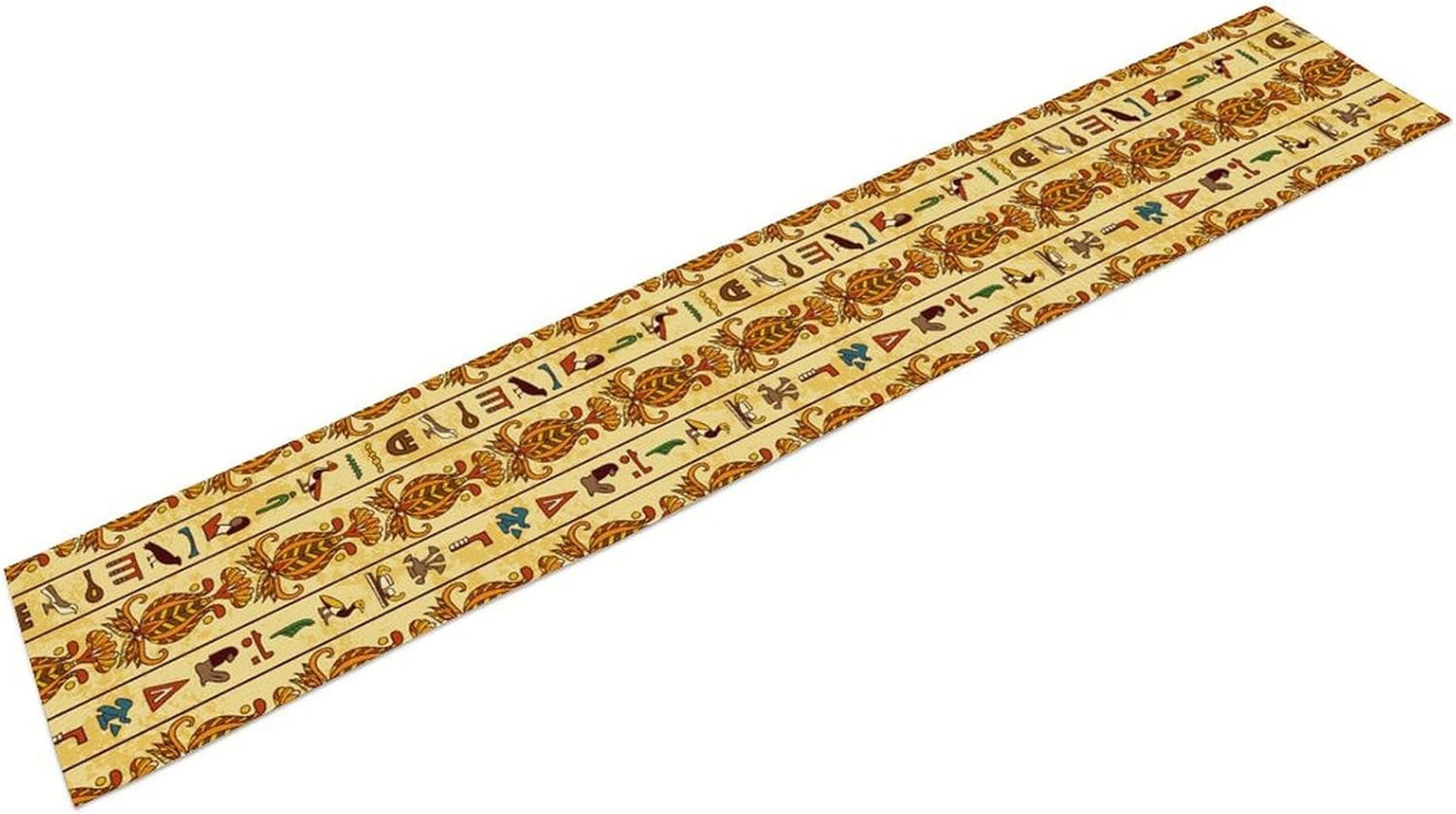 Egyptian Hieroglyphics Table Runner Pharaoh Dining Decor For Kitchen And Parties 4
