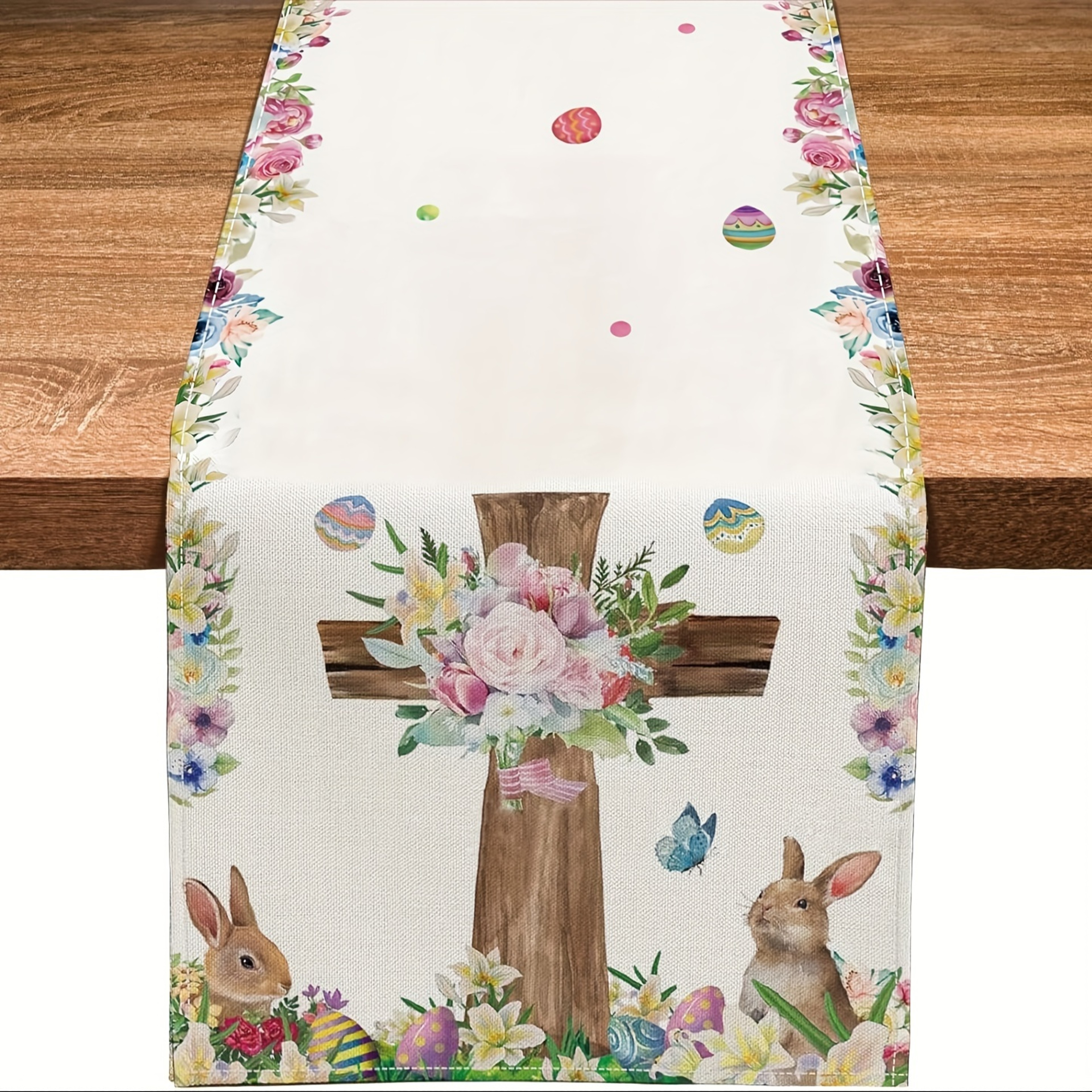 He Is Risen Table Runner For Easter Dining And Christian Spring Decor 0