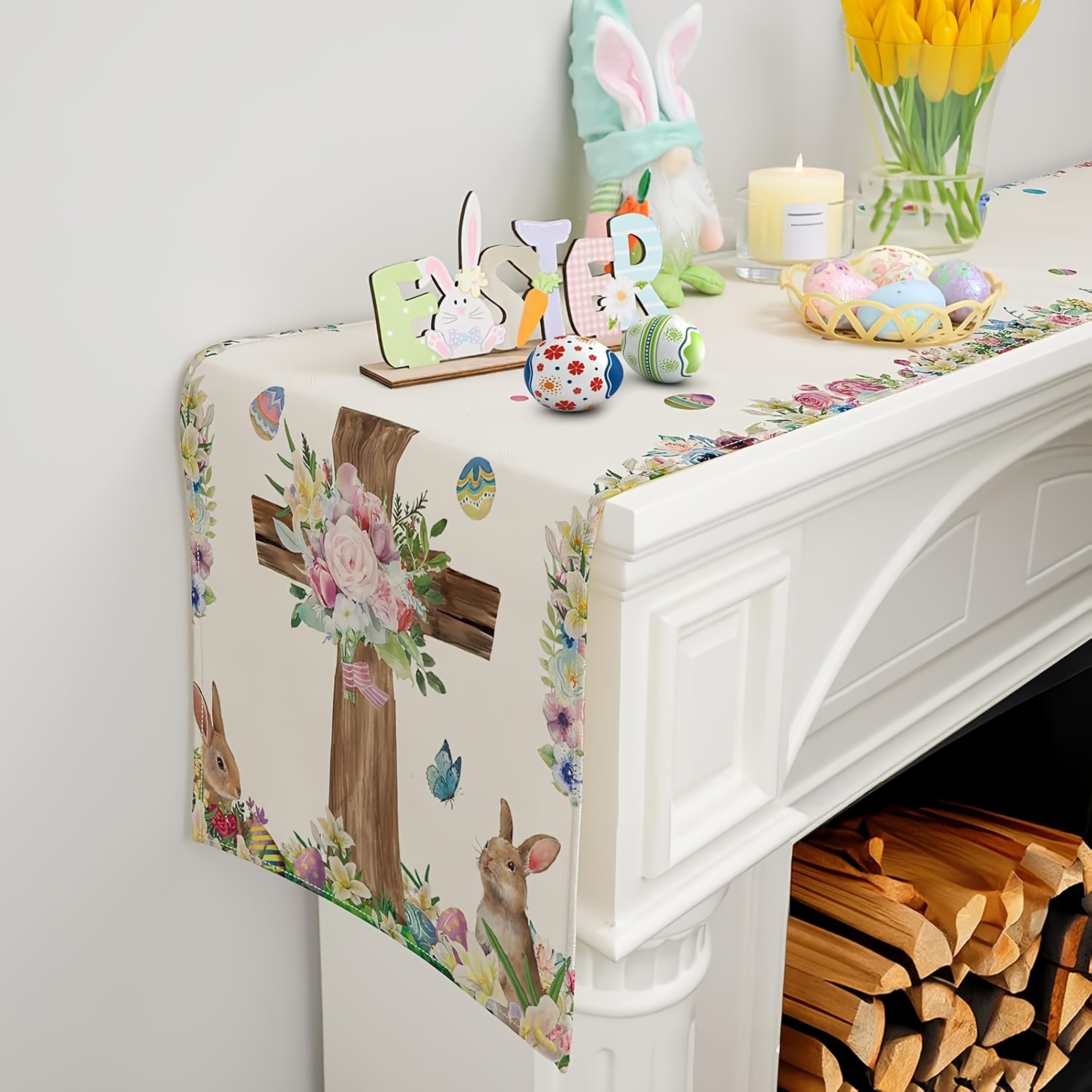 He Is Risen Table Runner For Easter Dining And Christian Spring Decor 2