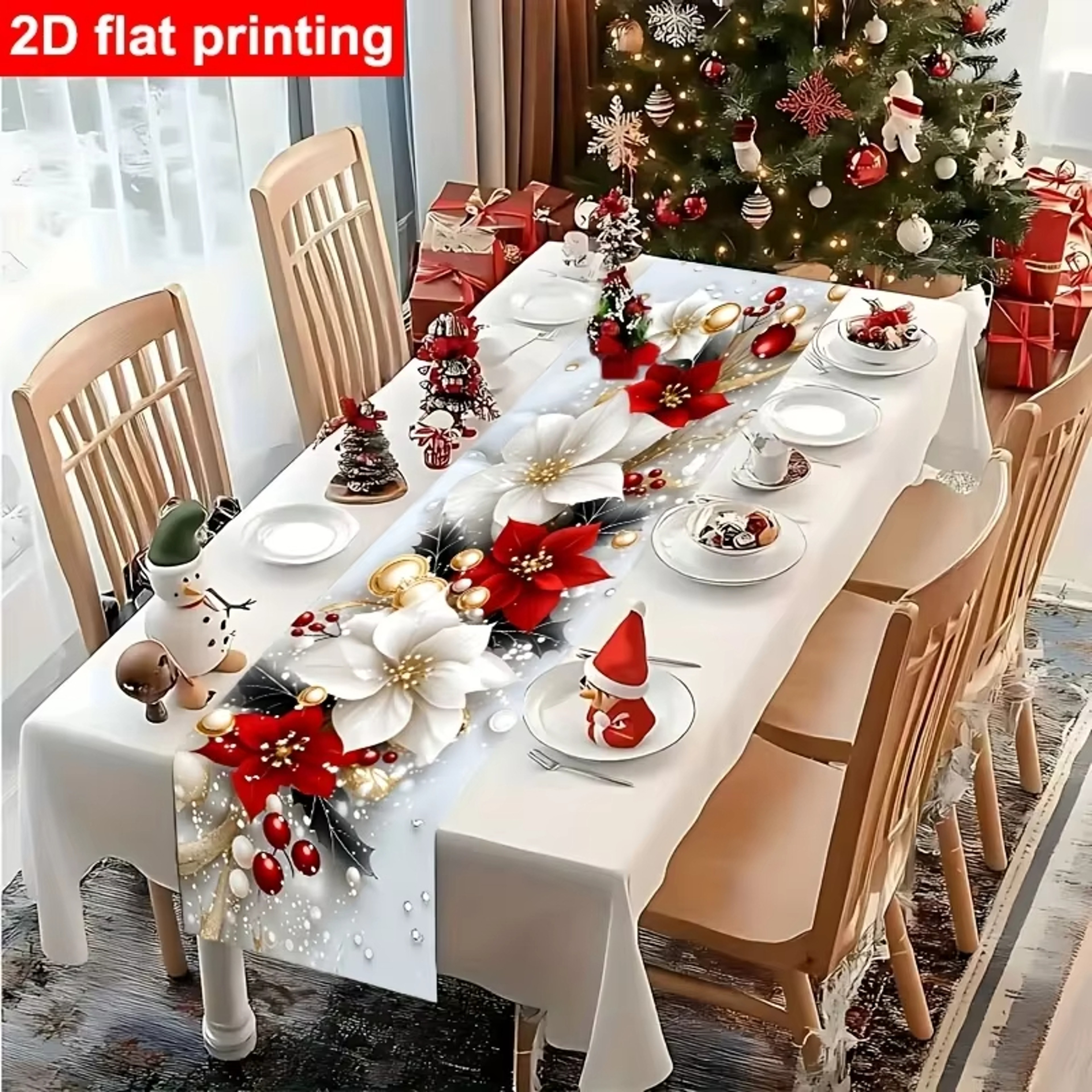 Christmas Table Runner for Festive Holiday Table Decor – view 4