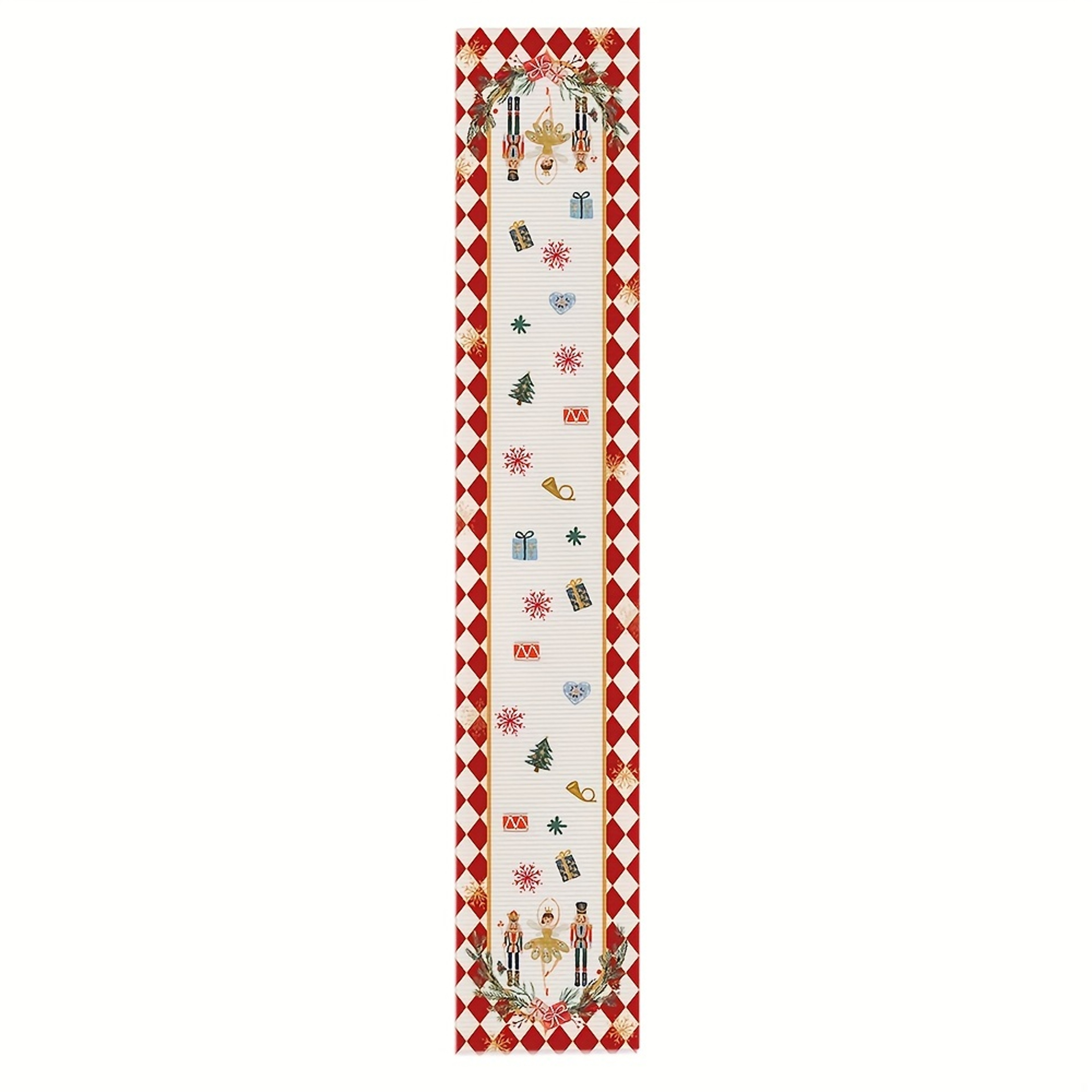 Nutcracker Christmas Table Runner Linen Holiday Dining Decor 4
