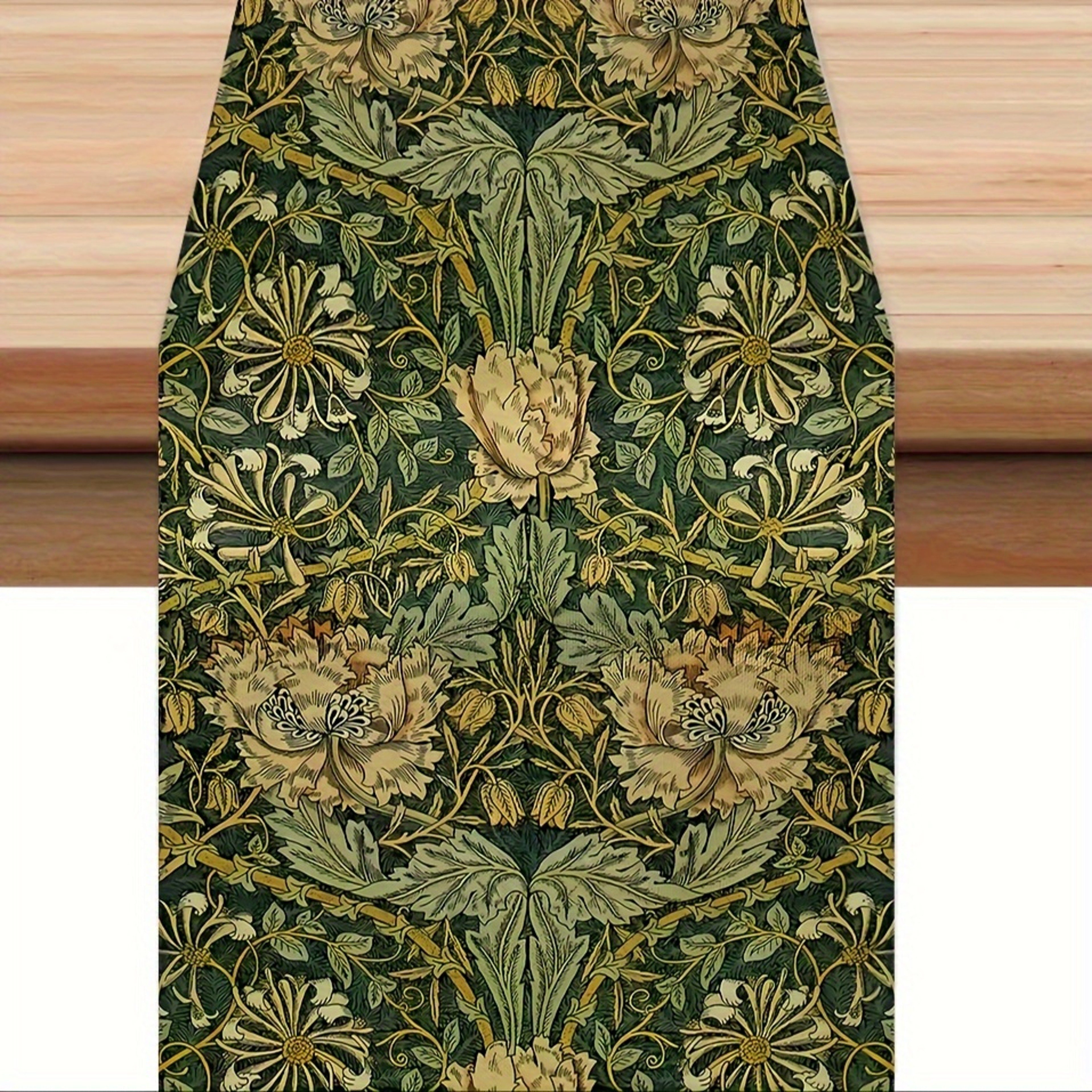 Vintage Floral Table Runner with William Morris Design Farmhouse Table Decor for Indoor & Outdoor Tables – view 7