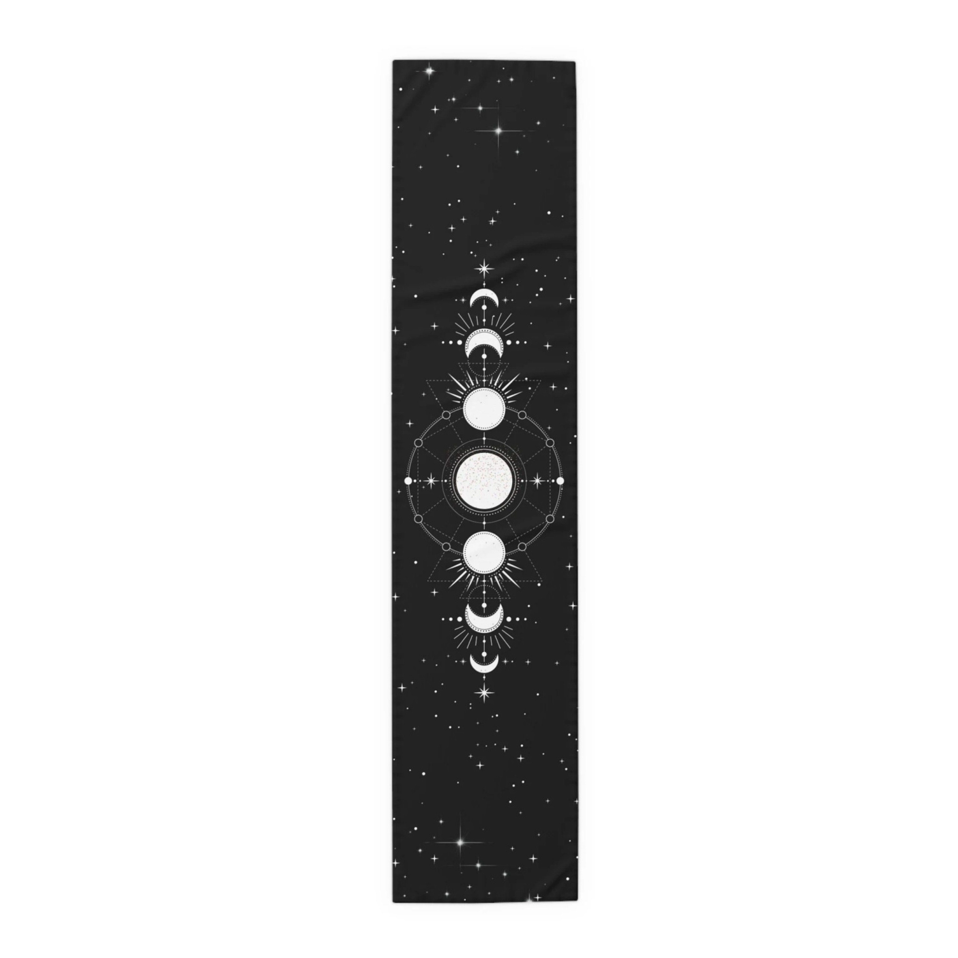 Celestial Moon Phases Table Runner For Kitchen  Dining Witchy Home Decor Accent 3