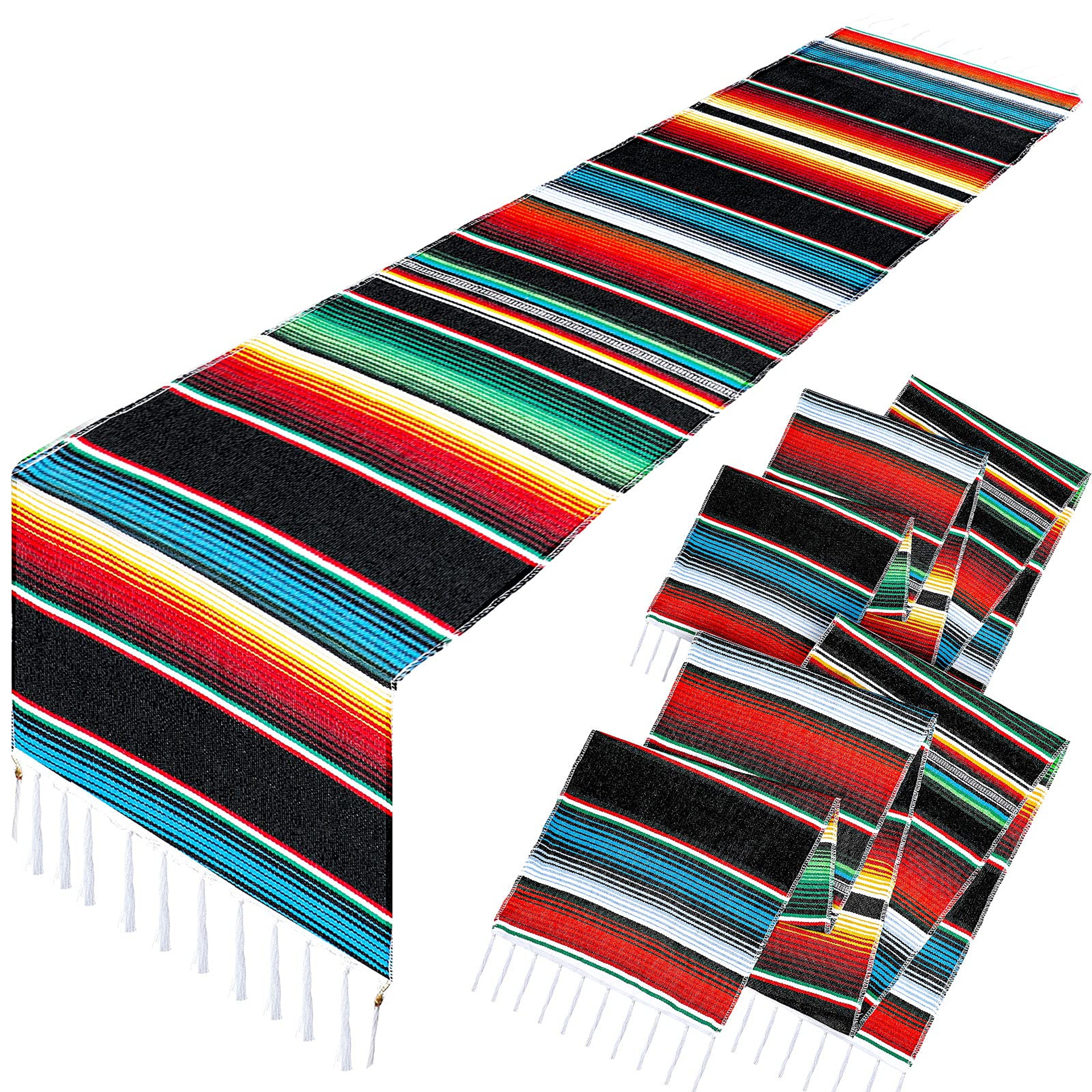 Mexican Serape Table Runner For Fiesta Party Wedding  Birthday Table Decorations 3