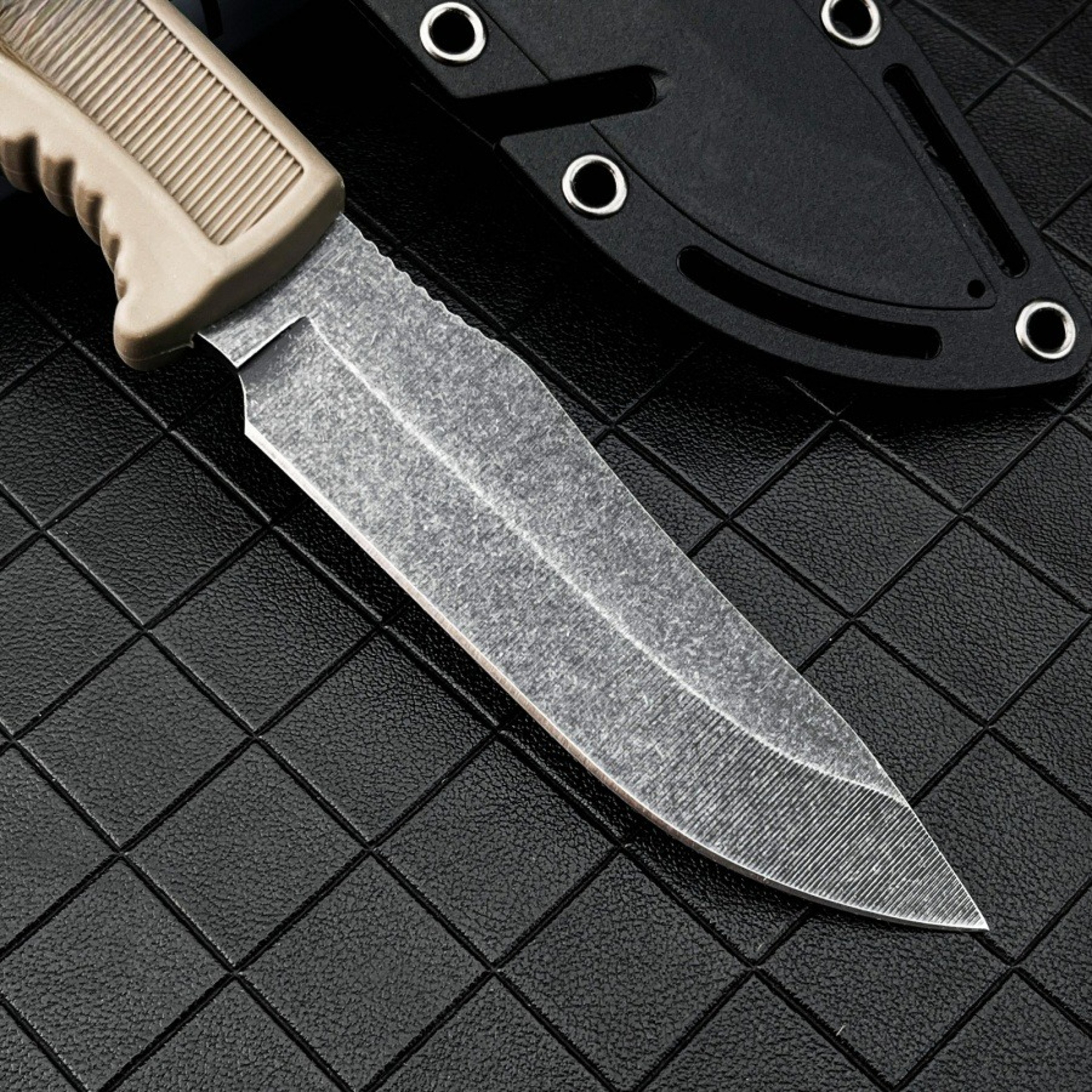 Fixed Blade Knife With Nylon Fiber Handle And Sheath 3